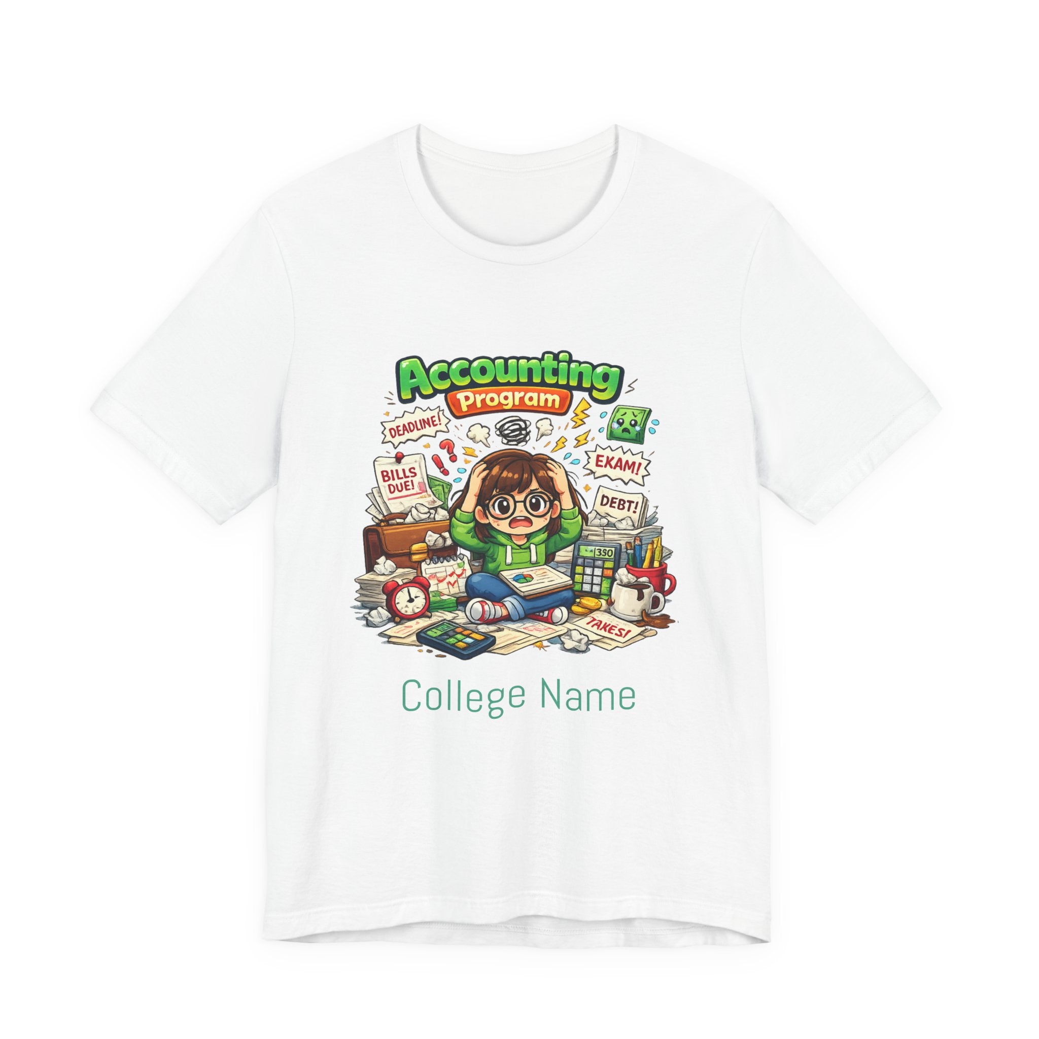 Accounting Program Student Tee — Cute Study Cartoon College Shirt
