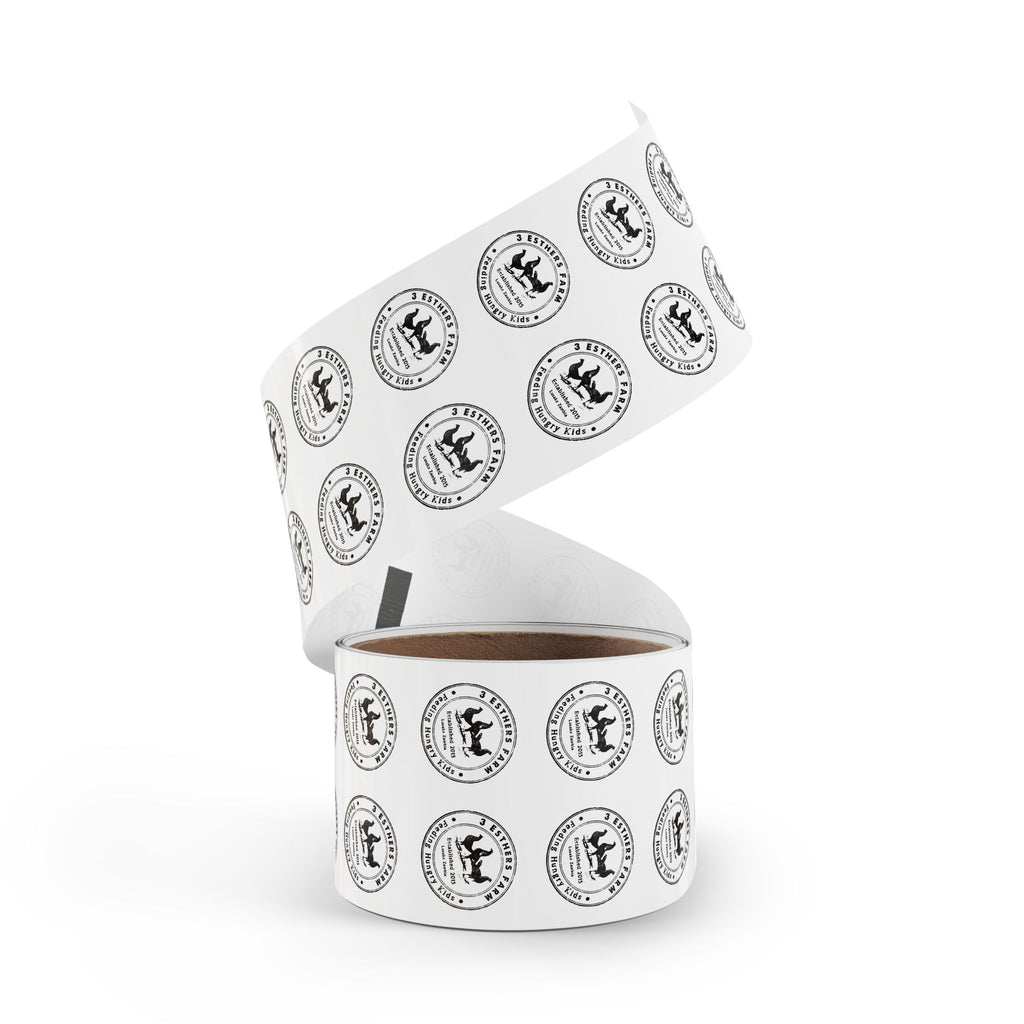 Round Farm Logo Sticker Roll — Custom Branding Labels for Jars, Packaging & Shipping