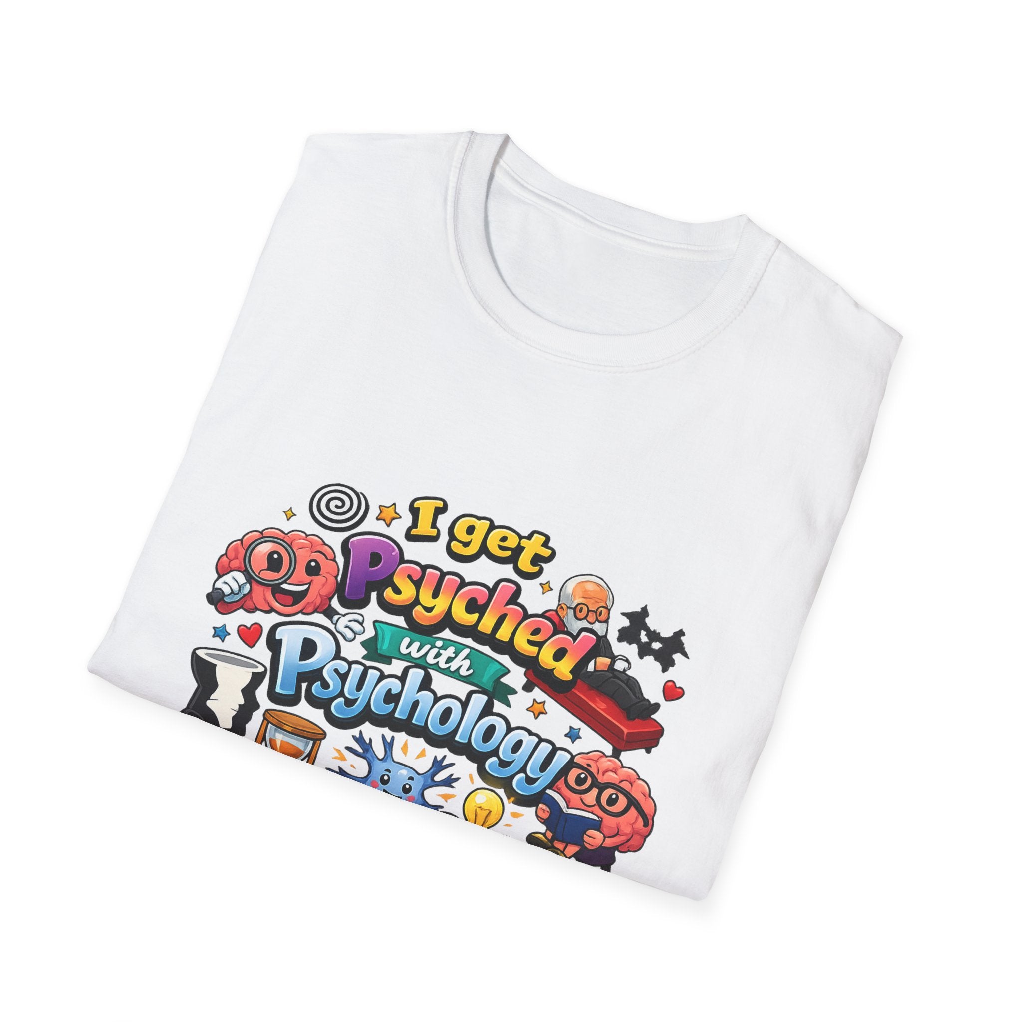 I Get Psyched About Psychology T-Shirt — Cute Psychology Major Tee