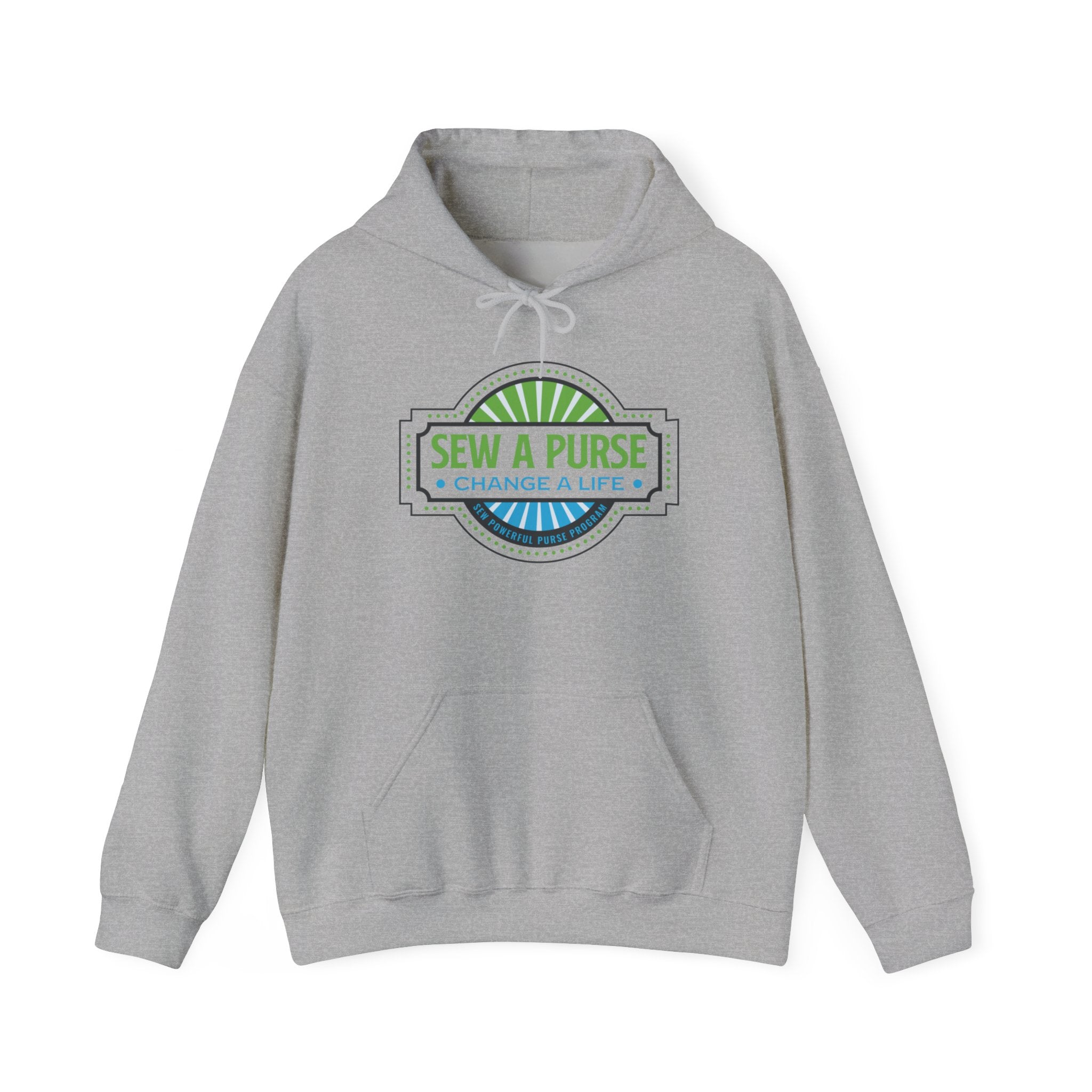 Sew A Purse 'Change a Life' Hoodie — Sewing Charity Logo Pullover