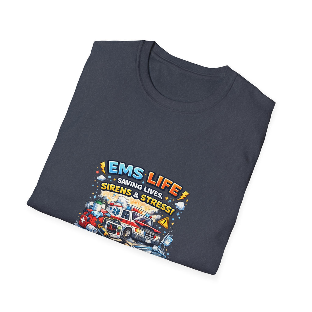 EMS Life T-Shirt – Emergency Medical Services Ambulance Graphic Tee (Customize College Name)