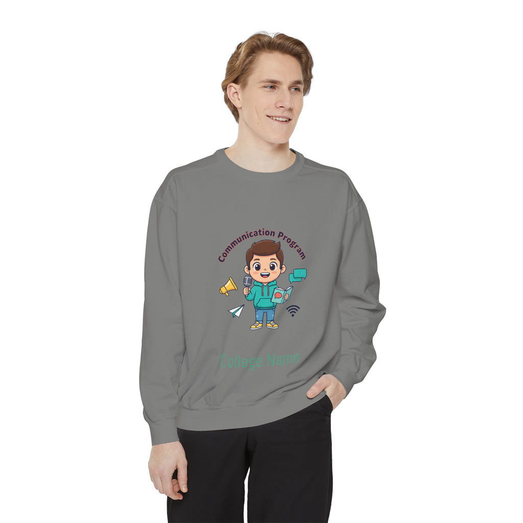 Communication Garment-Dyed Sweatshirt