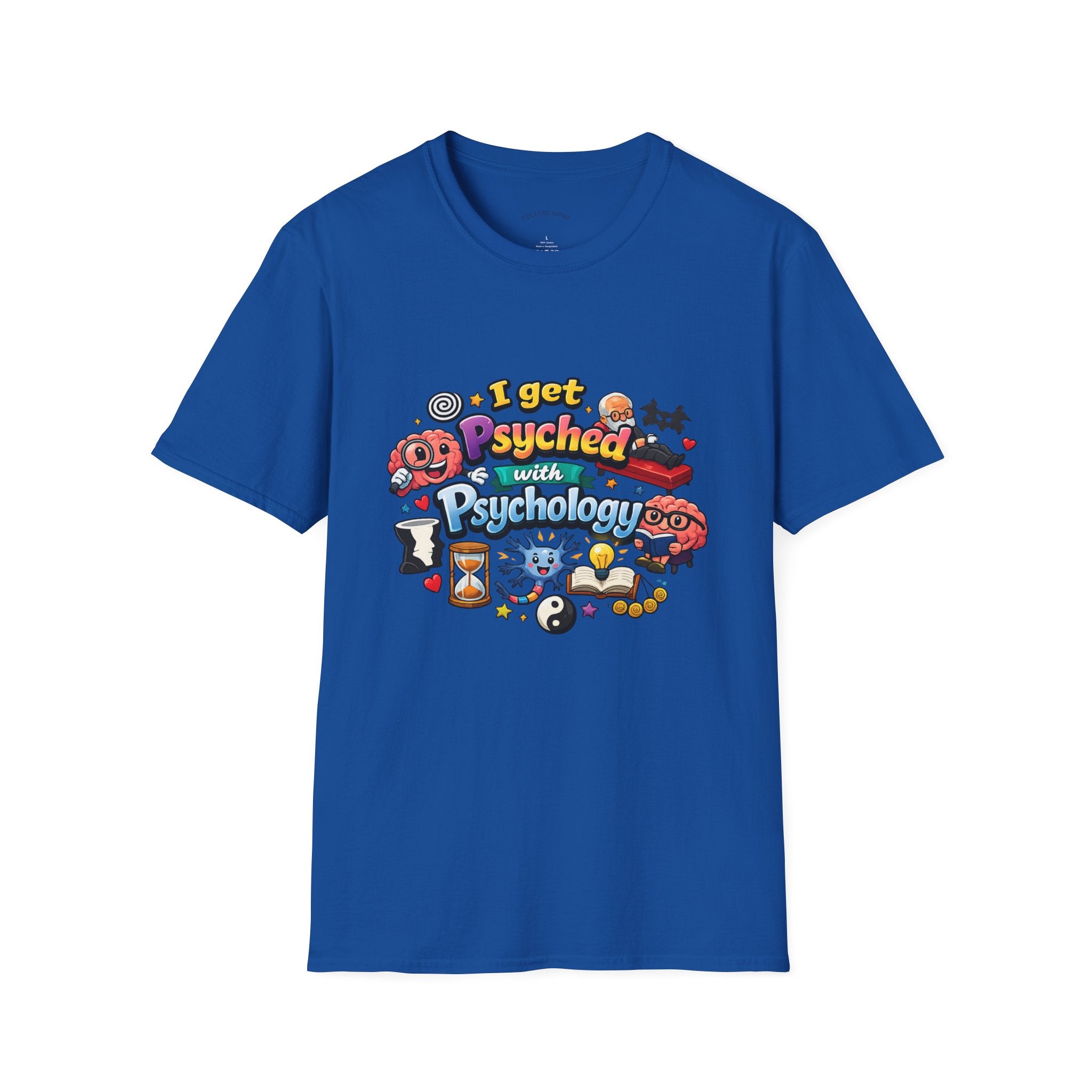 I Get Psyched About Psychology T-Shirt — Cute Psychology Major Tee