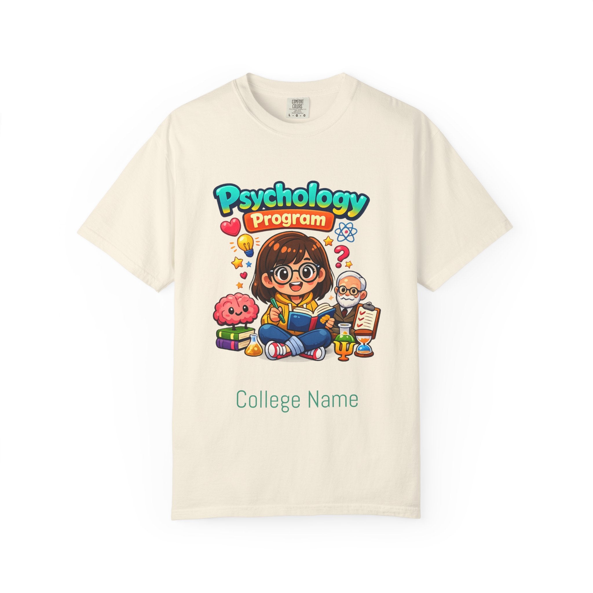 Psychology Program T-Shirt — Cute Student Cartoon Design