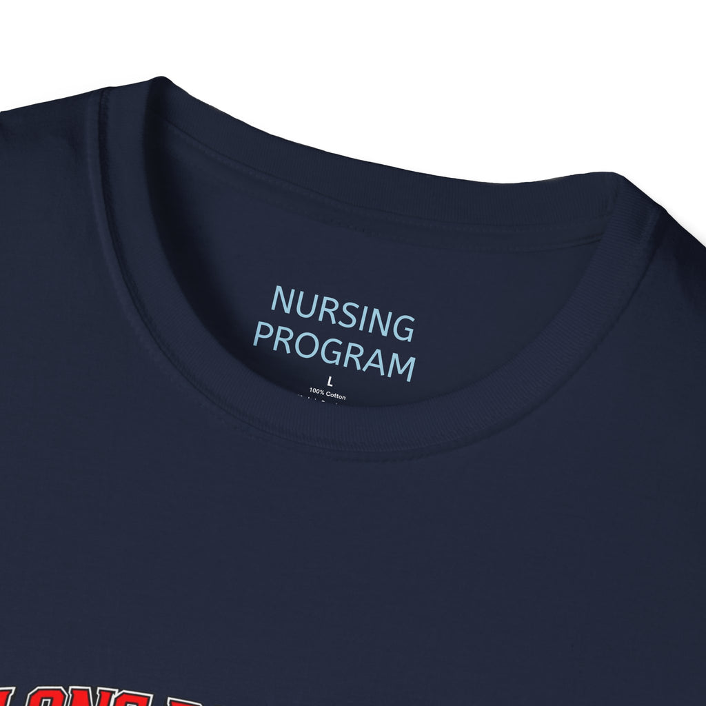 Long Beach City College Nursing Program T-Shirt — Caduceus Skull Patch Design