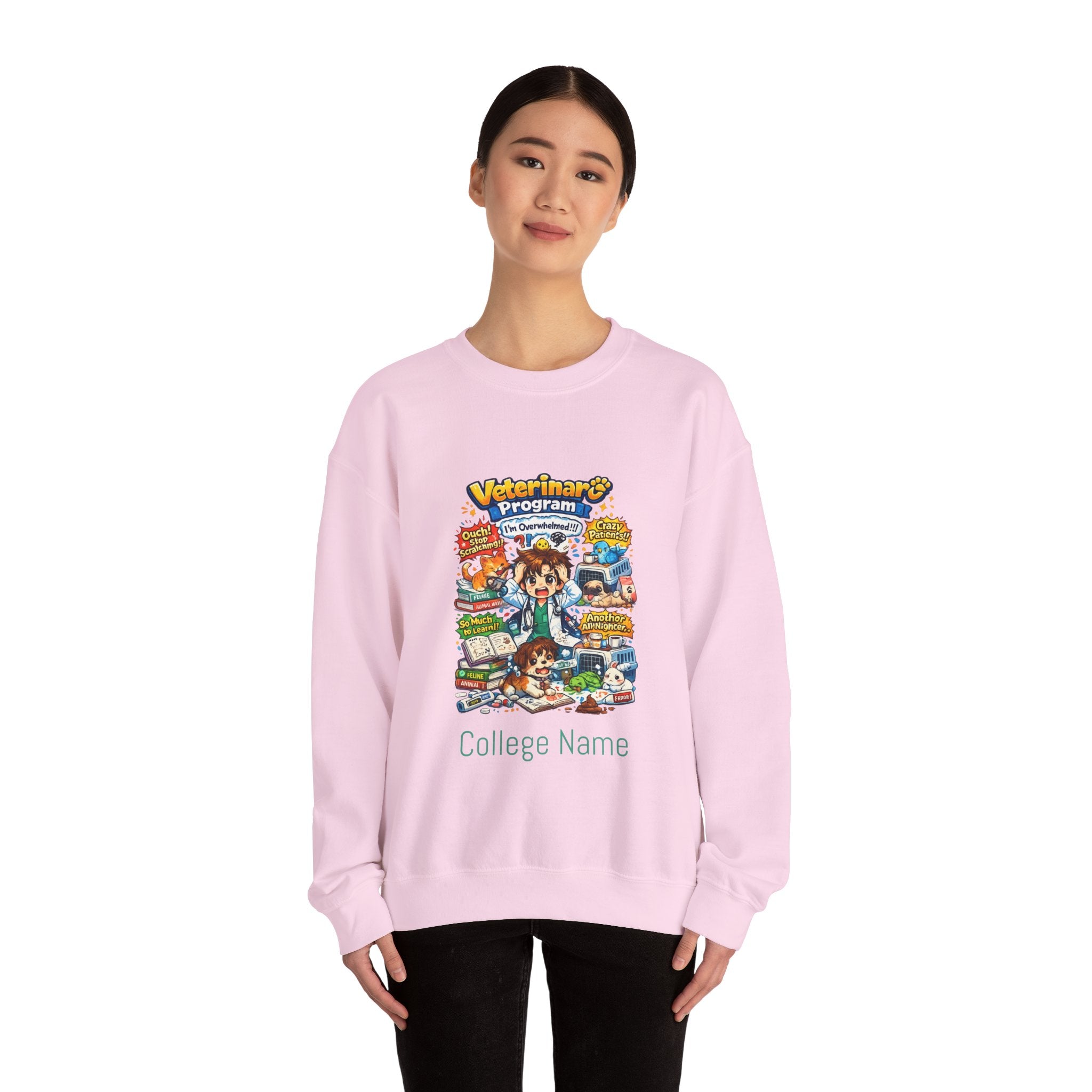 Veterinary Program Crewneck Sweatshirt – Cute Vet Student Graphic