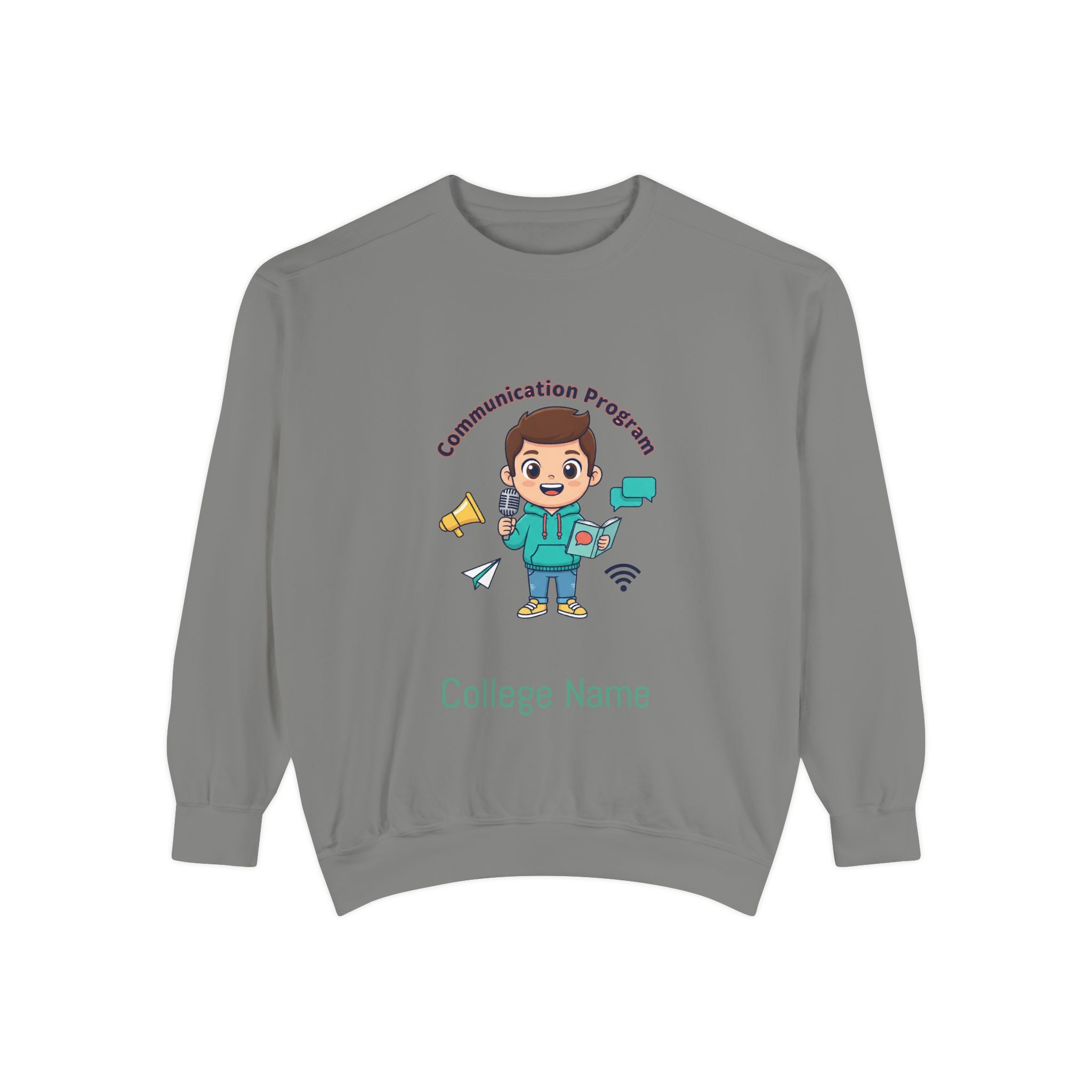 Communication Garment-Dyed Sweatshirt