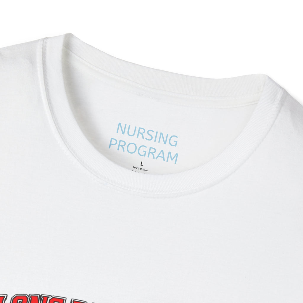 Long Beach City College Nursing Program T-Shirt — Caduceus Skull Patch Design