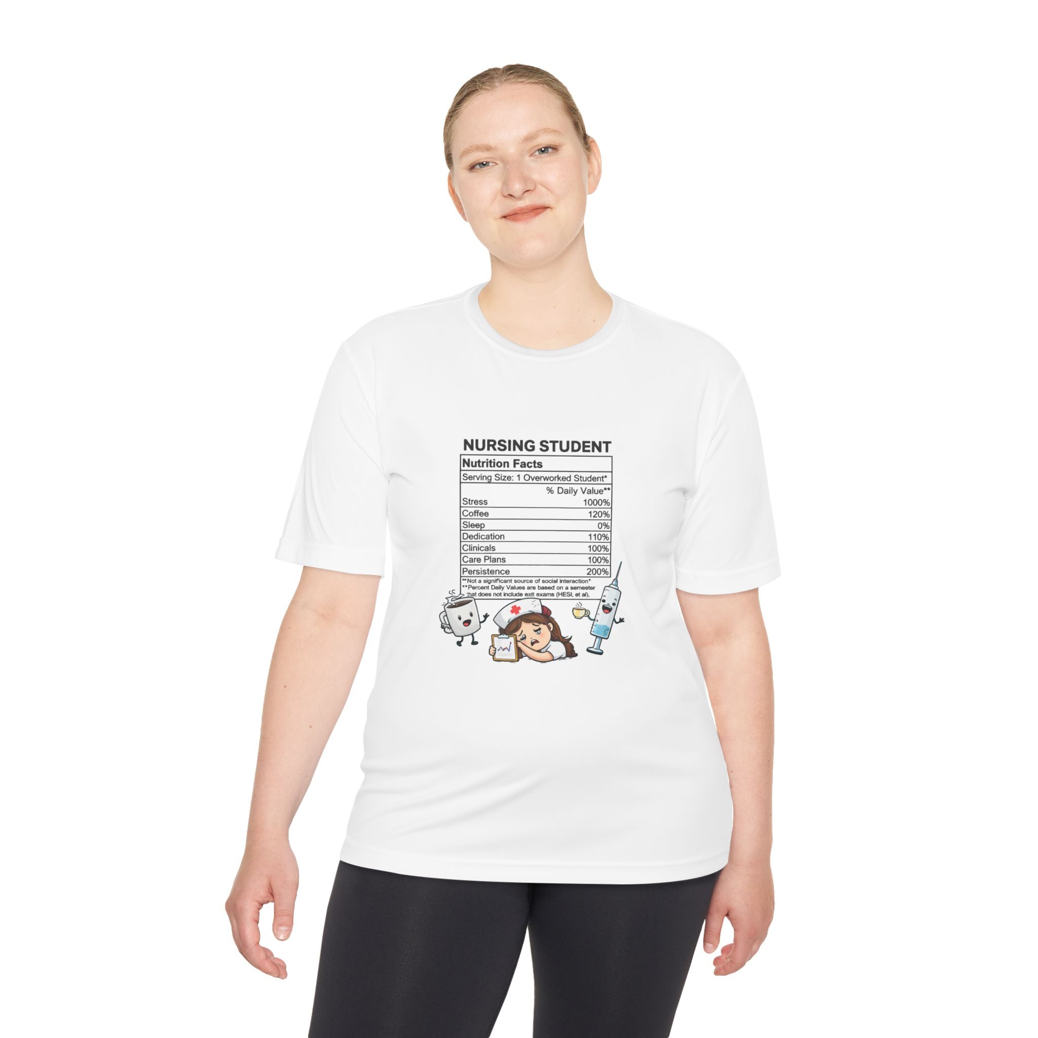 Nursing Student Nutrition Facts Tee — Funny Nursing School Gift