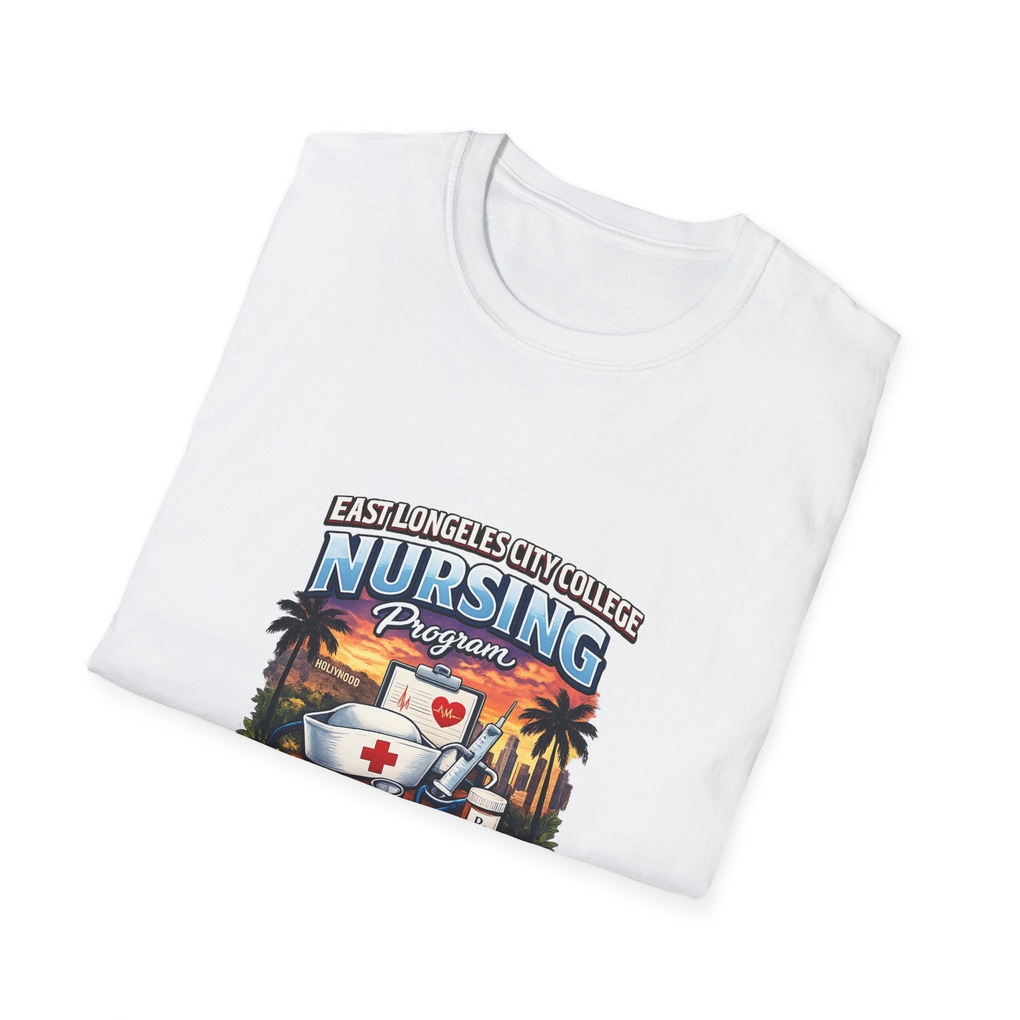California Nursing Program T-Shirt — Retro Palm Tree Beach Nurse Design