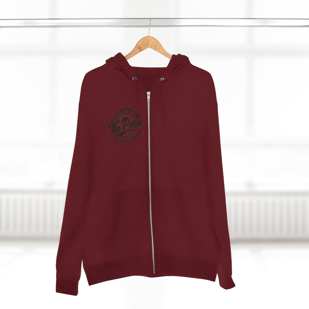 The Purse Zip Hoodie — Vintage Camping Logo Hooded Jacket