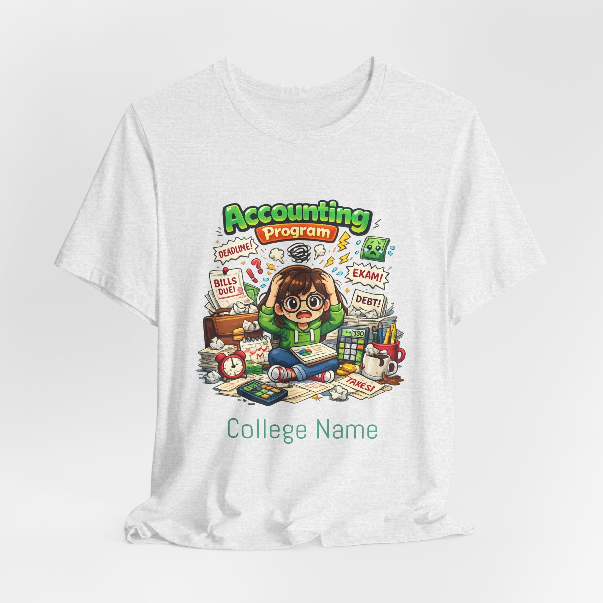Accounting Program Student Tee — Cute Study Cartoon College Shirt