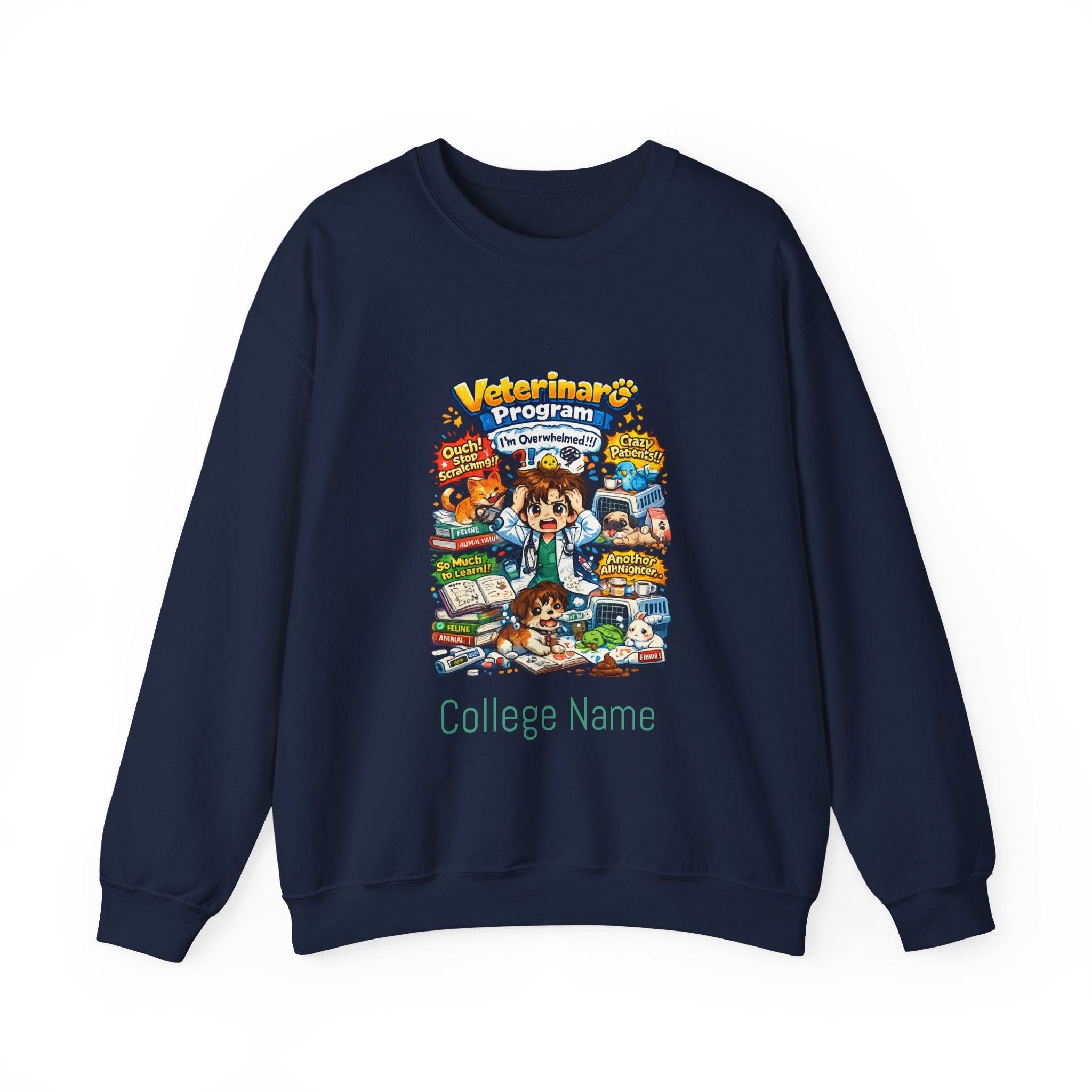 Veterinary Program Crewneck Sweatshirt – Cute Vet Student Graphic