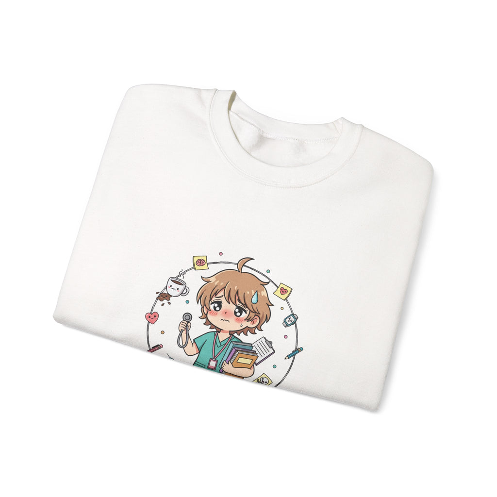 Medical Assistant Program Crewneck Sweatshirt — Cute Anime Student Design
