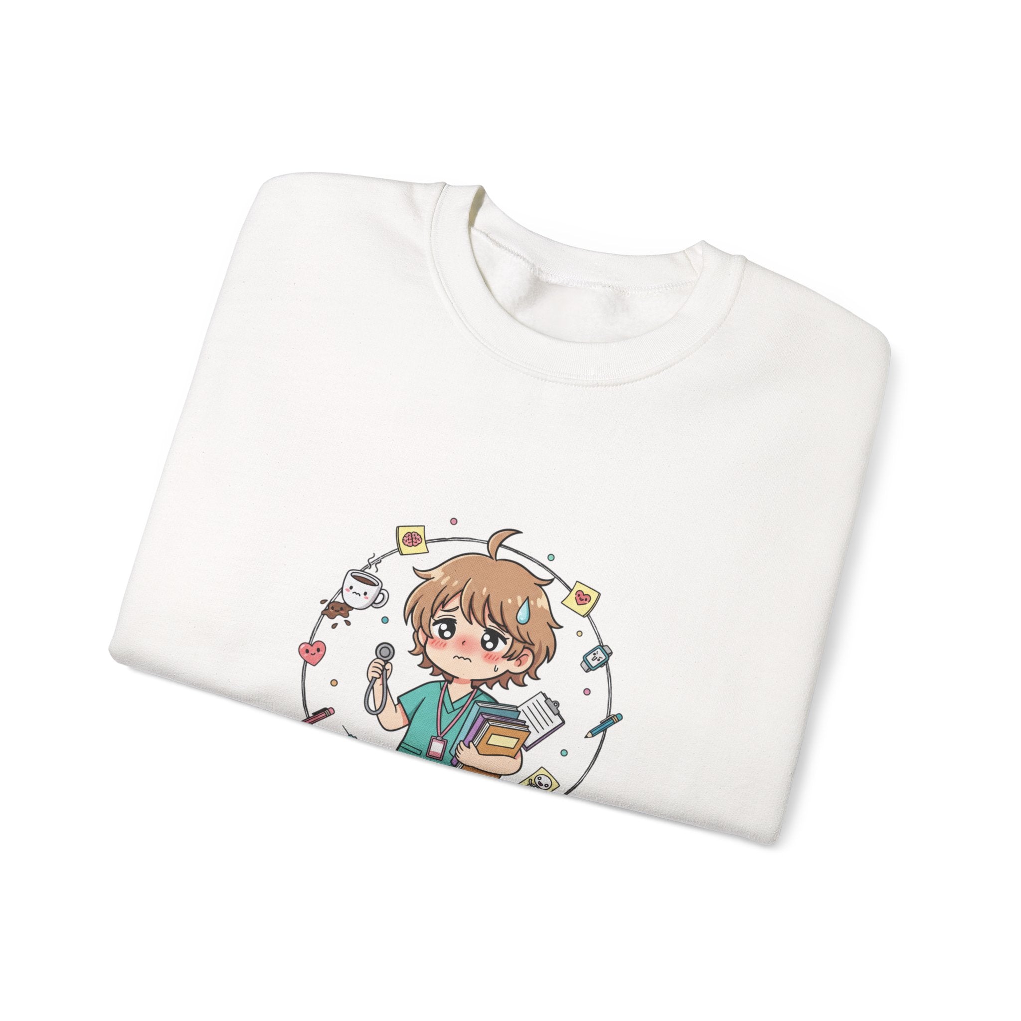 Medical Assistant Program Crewneck Sweatshirt — Cute Anime Student Design