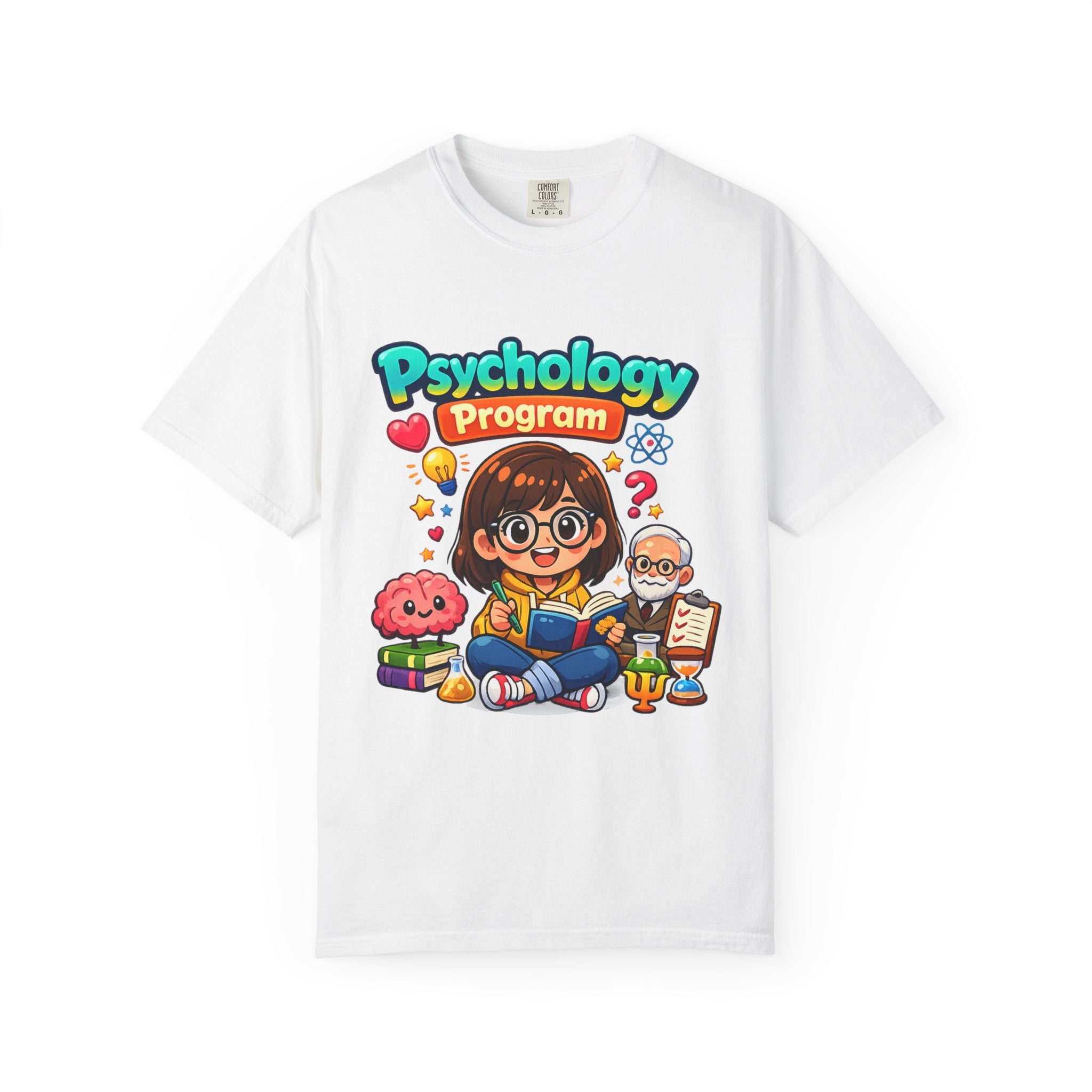 Psychology Program T-Shirt — Cute Student Cartoon Design