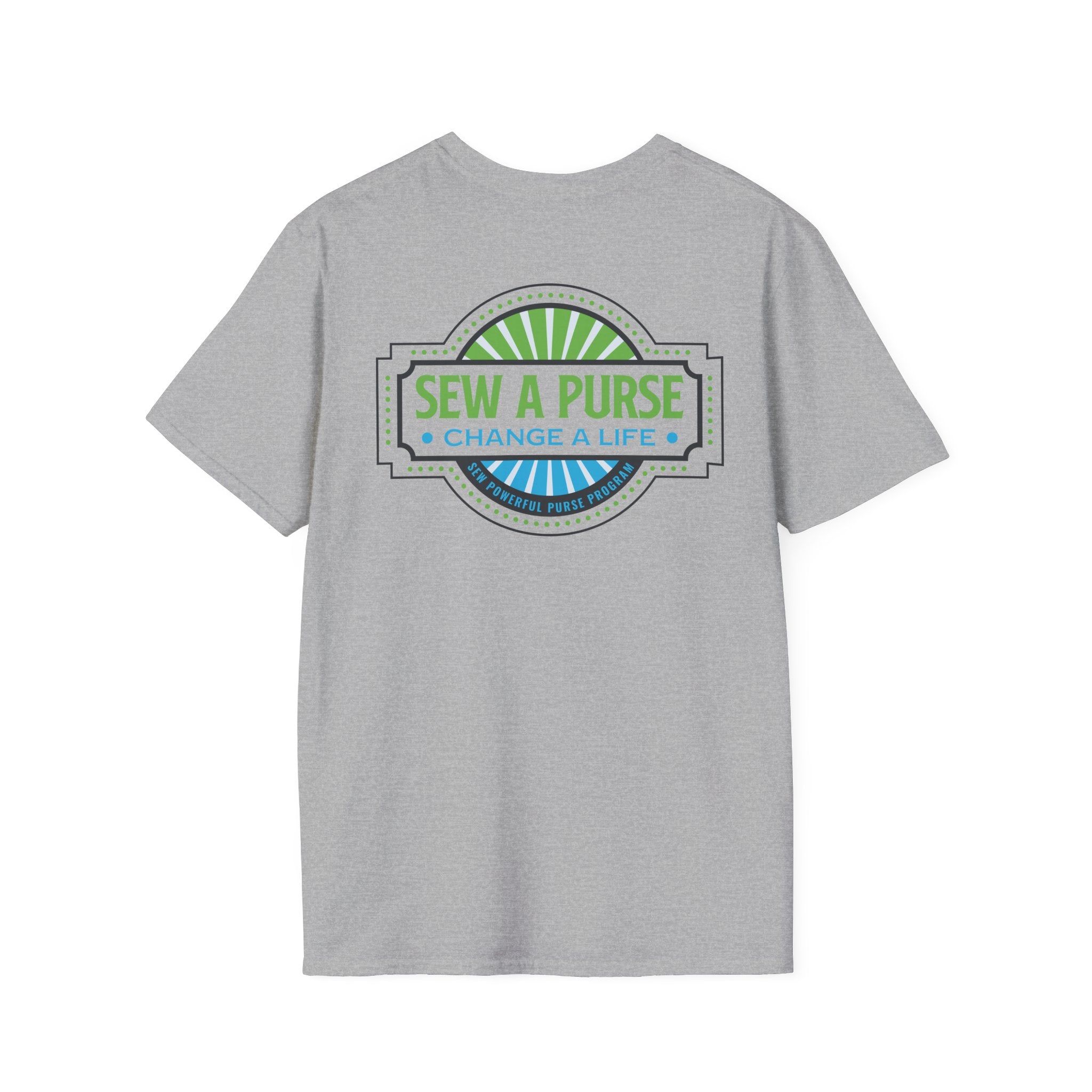 Sew A Purse — Change A Life T-Shirt - Front and Back