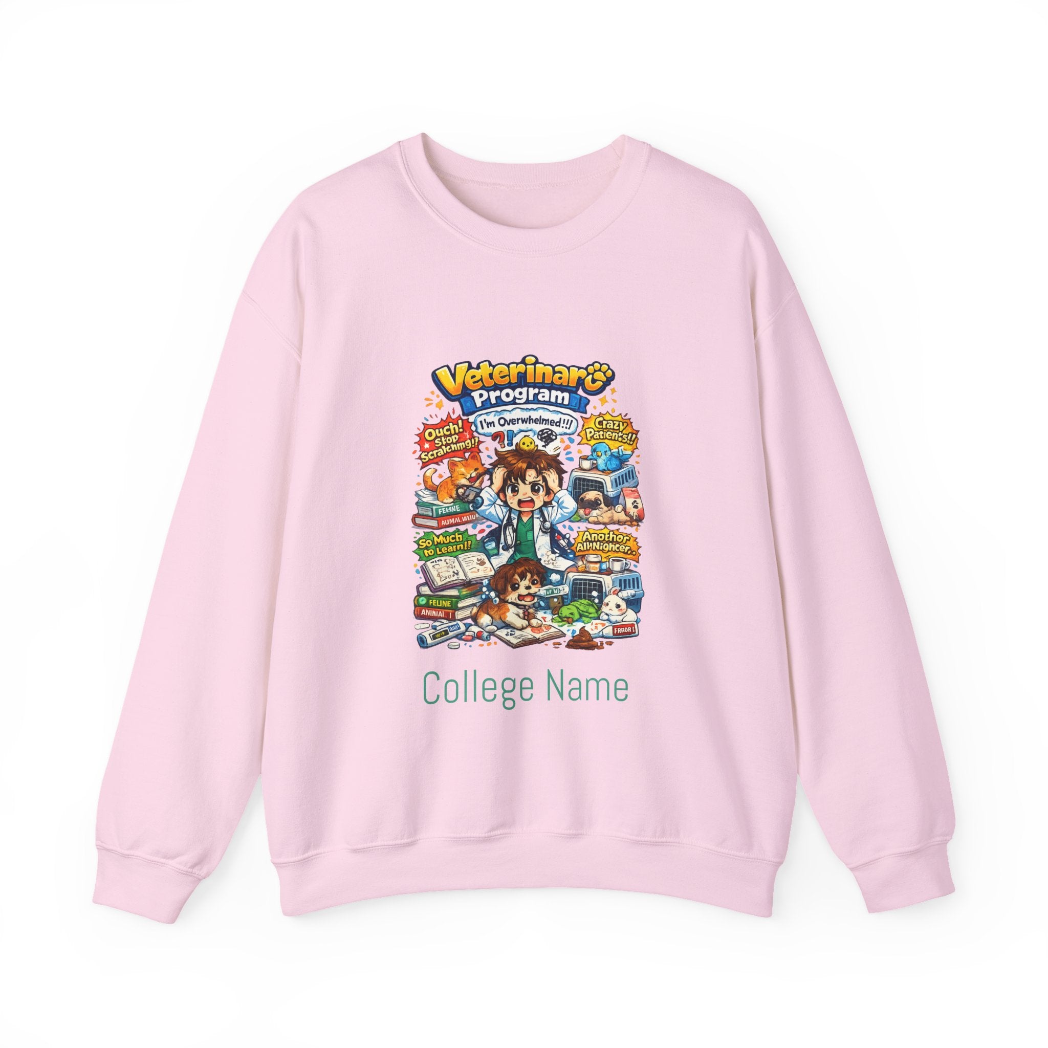Veterinary Program Crewneck Sweatshirt – Cute Vet Student Graphic