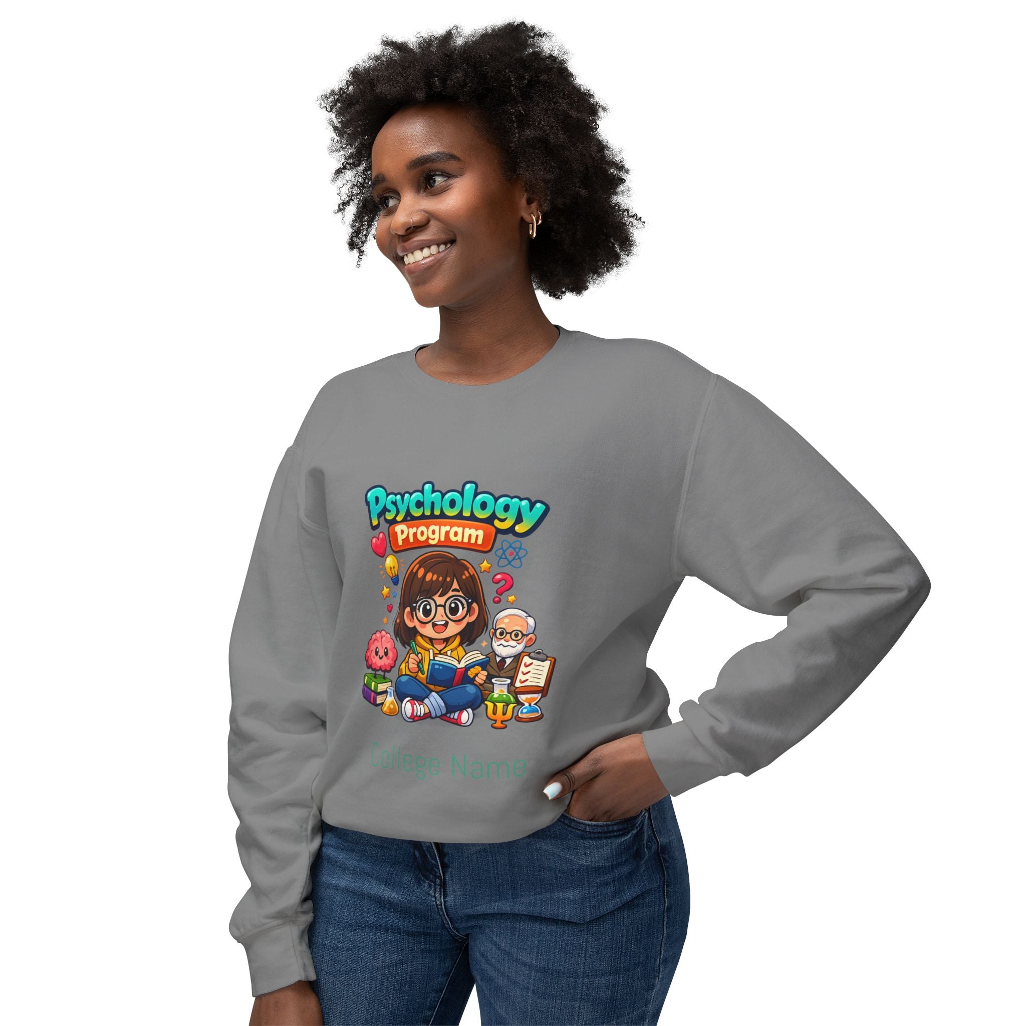 Psychology Program Crewneck Sweatshirt — Cute Student Grad Design