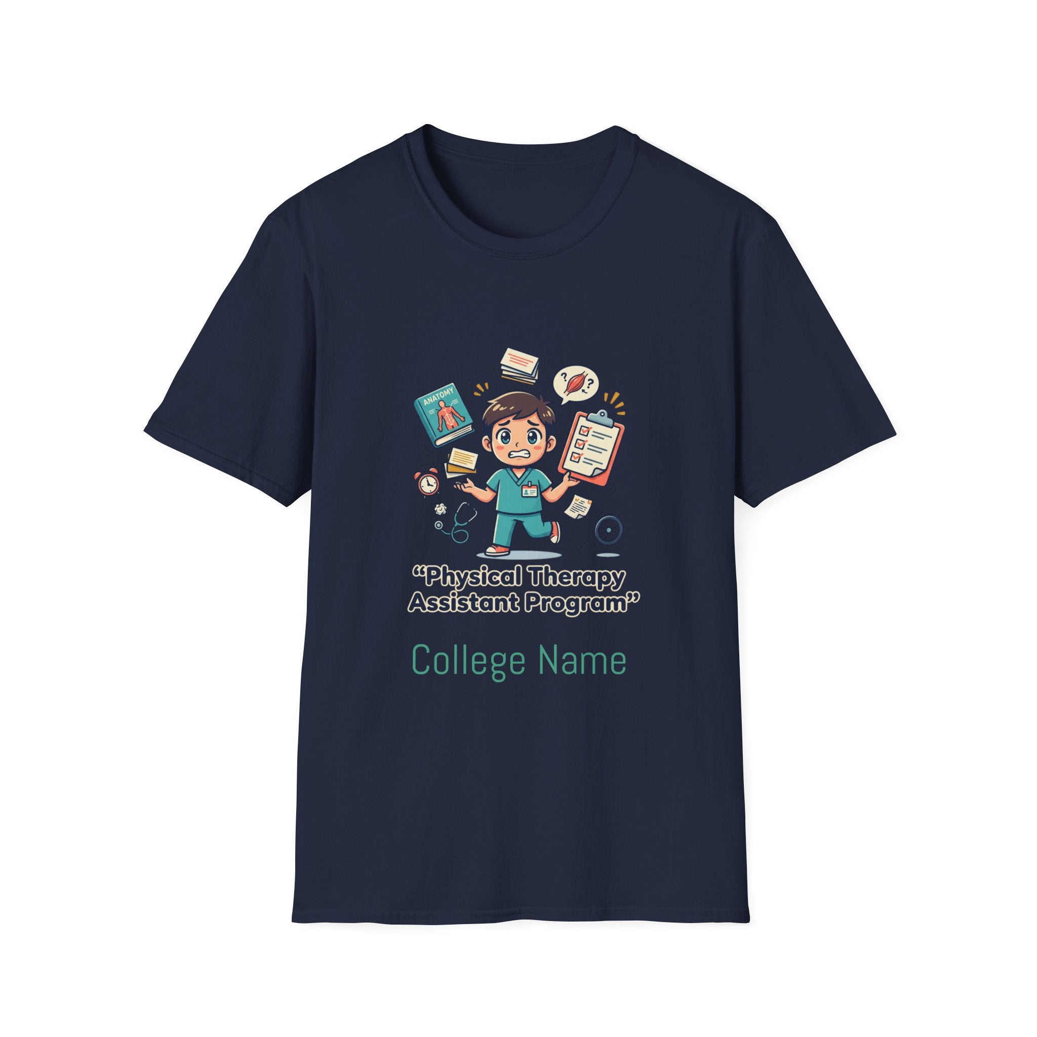 Physical Therapy Assistant Program T-Shirt — Cute PTA Student Tee (Custom College Name)