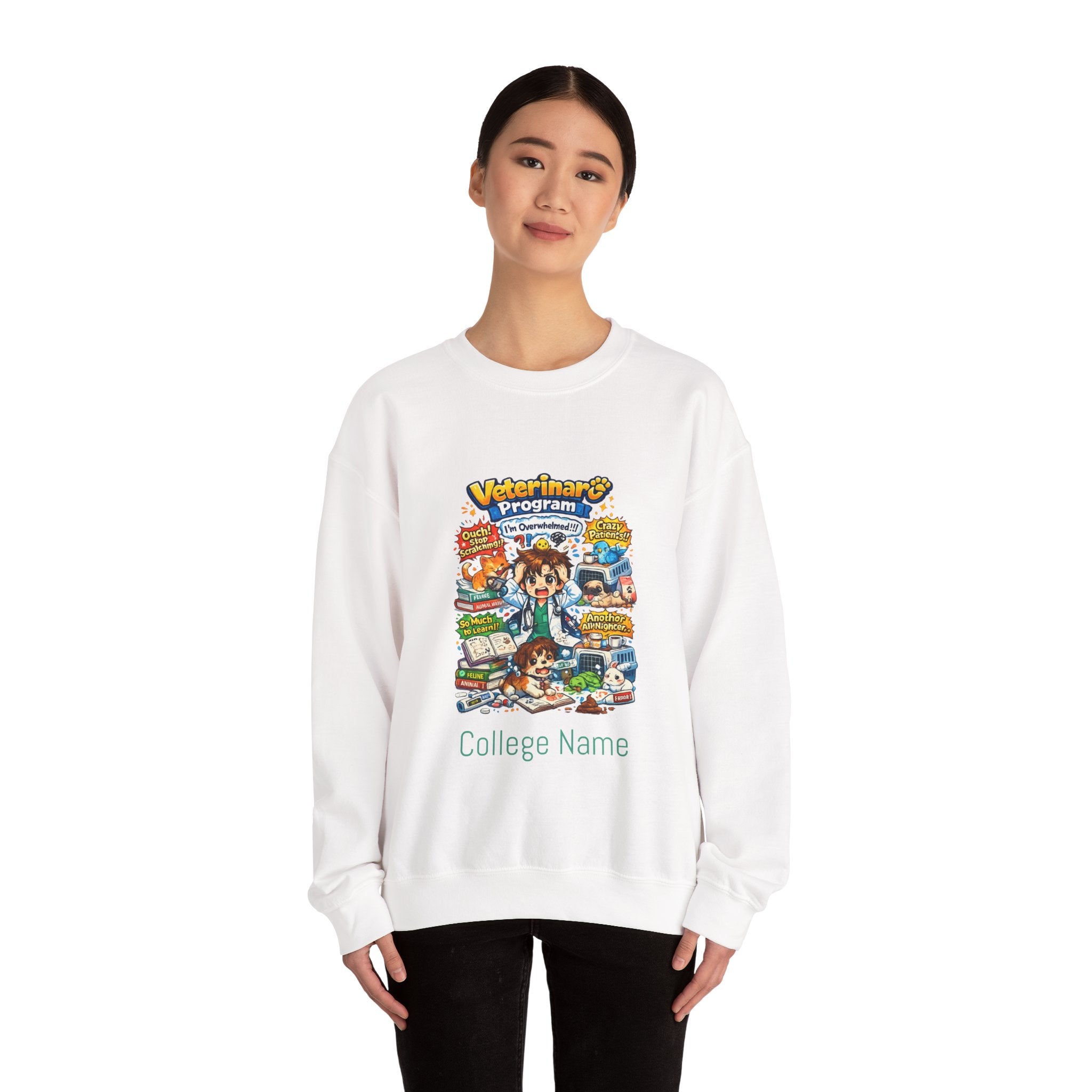 Veterinary Program Crewneck Sweatshirt – Cute Vet Student Graphic