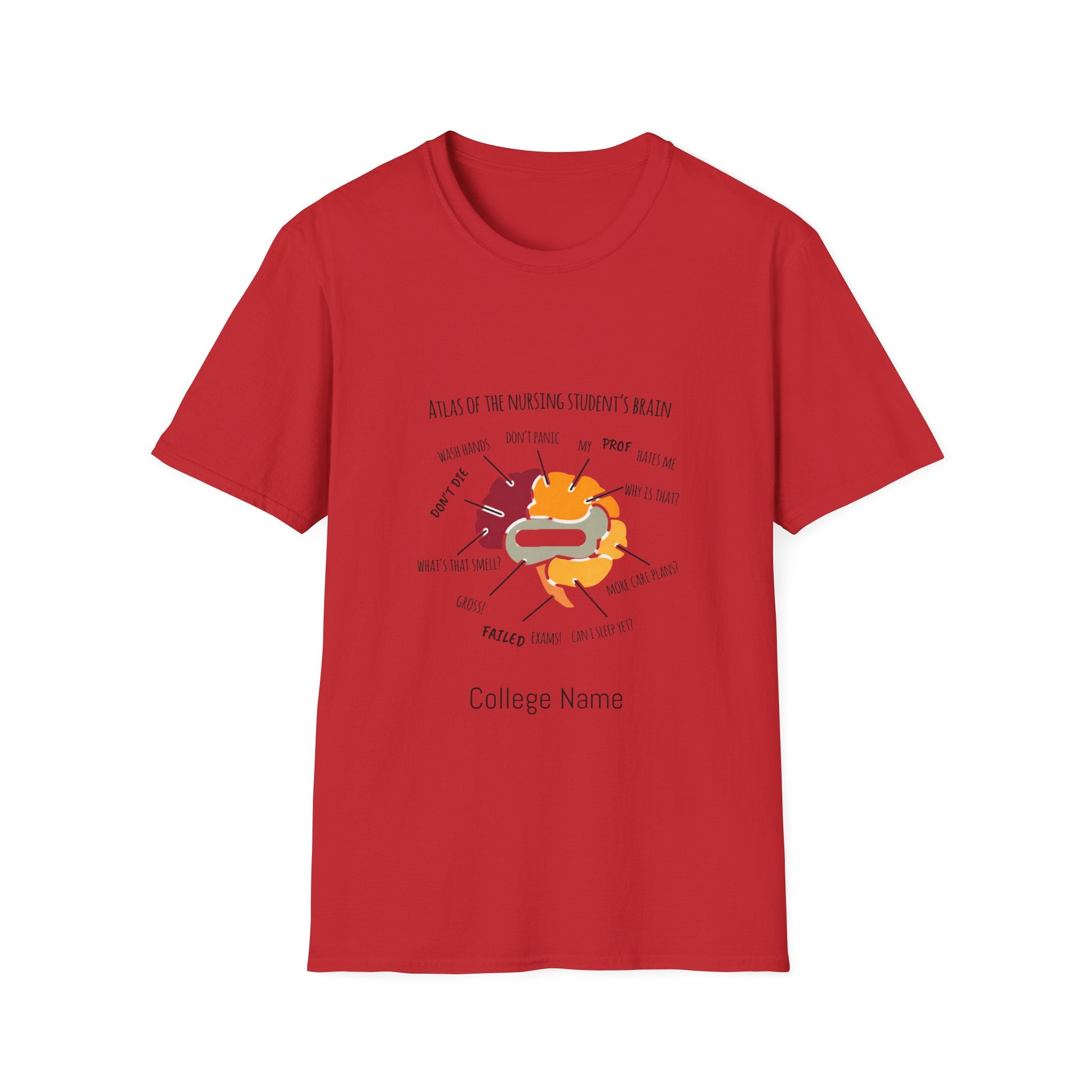 Nursing T-Shirt —  Illustrated Campus Map Tee