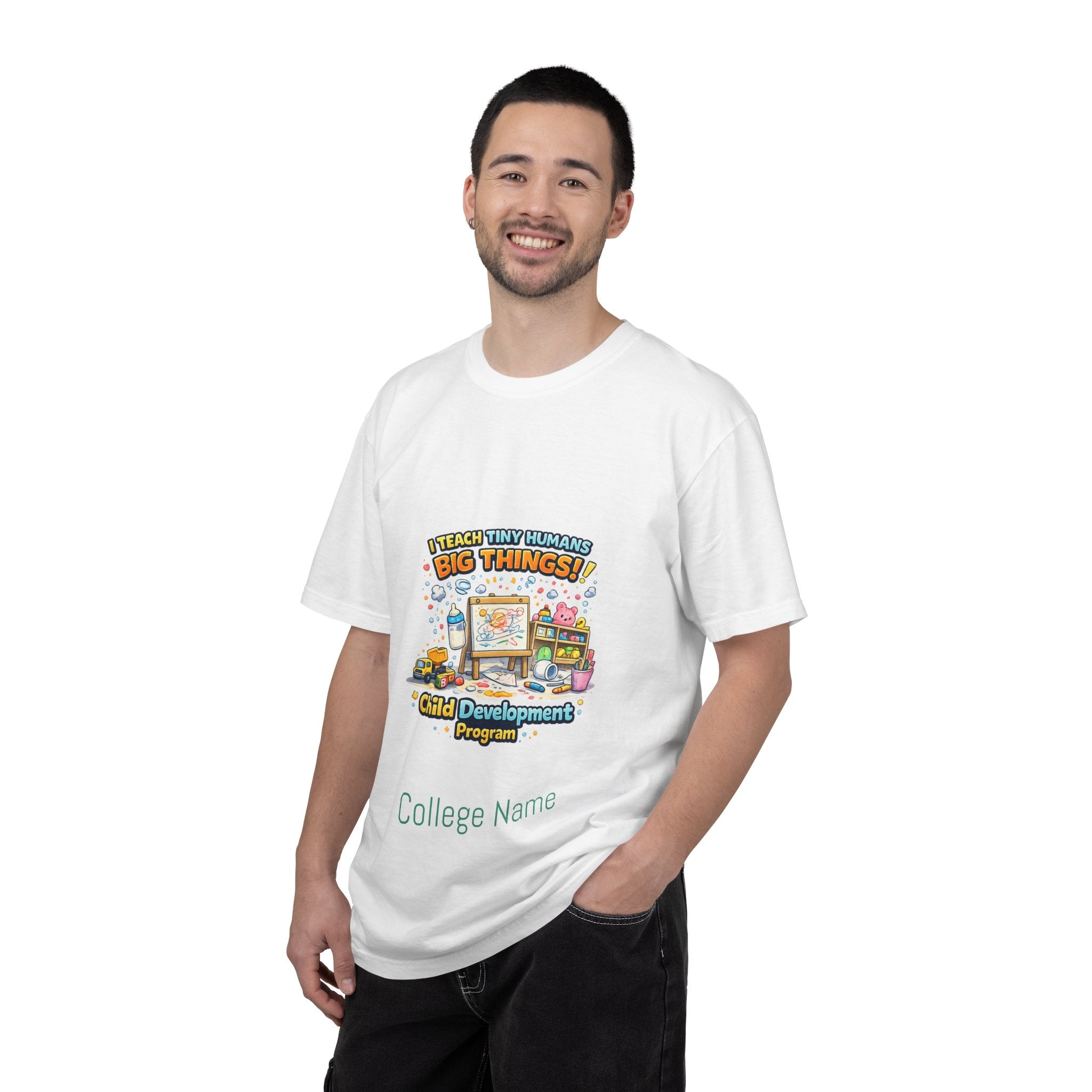 Child Development Program T-Shirt — "I Teach Tiny Humans Big Things" Cute Teacher Tee