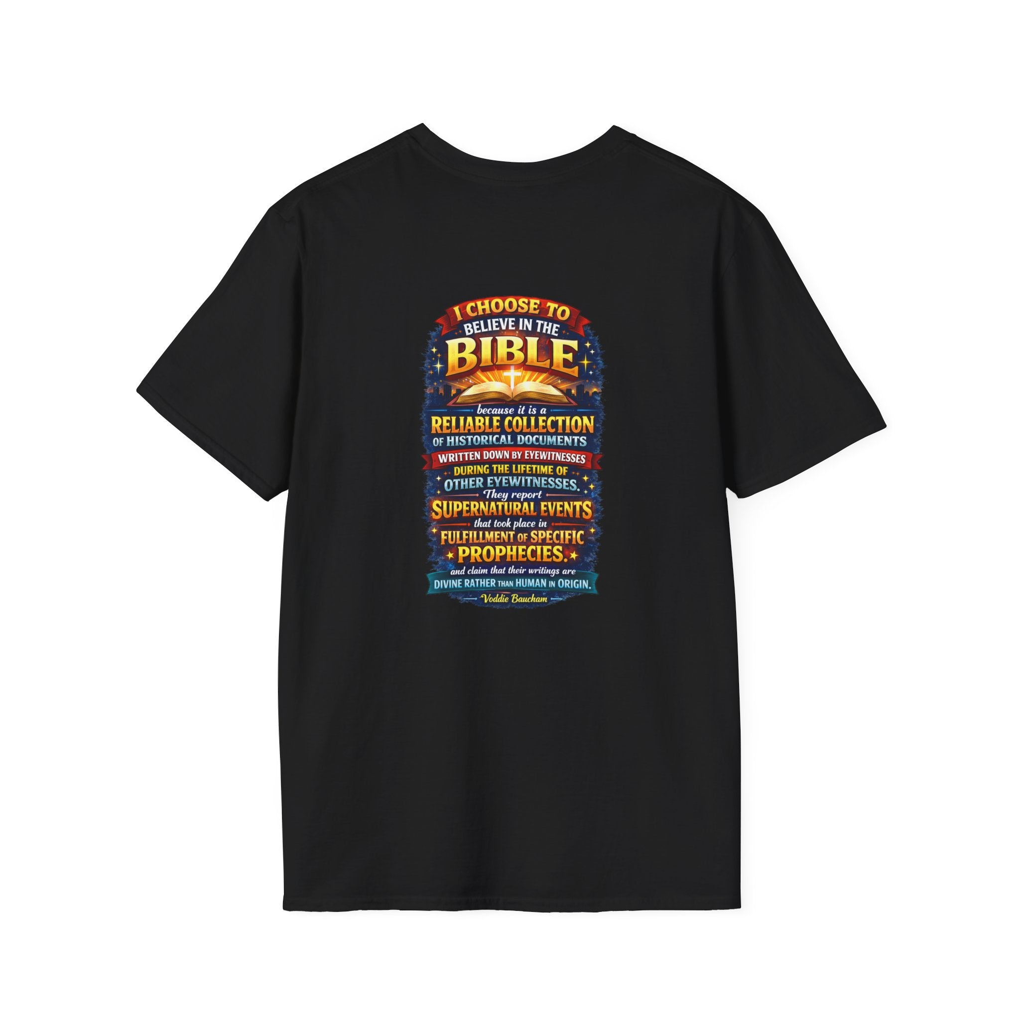 Bible Believer T-Shirt — "I Choose to Believe in the Bible" Faith Graphic Tee