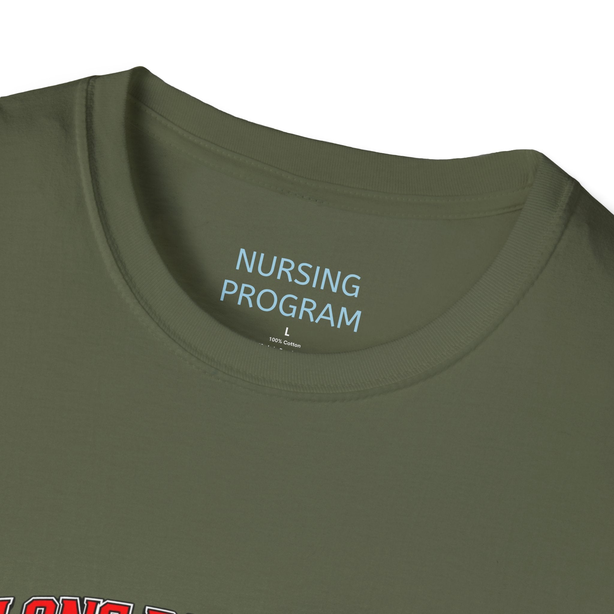 Long Beach City College Nursing Program T-Shirt — Caduceus Skull Patch Design