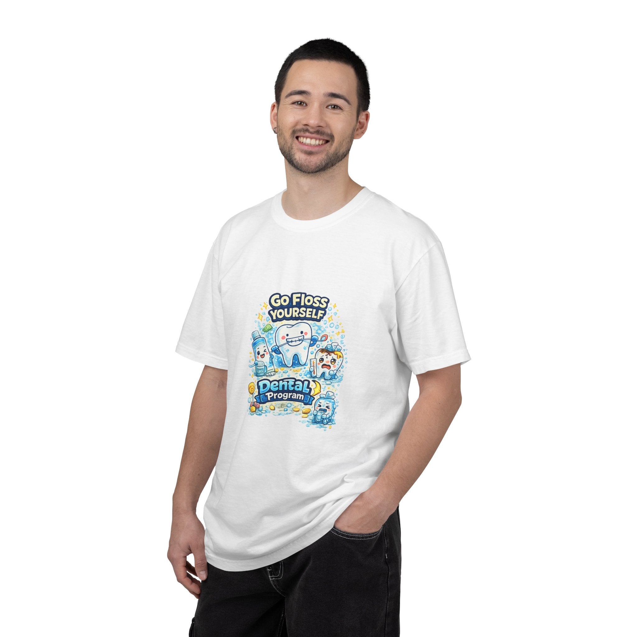 Go Floss Yourself Dental Program T-Shirt — Cute Tooth Cartoon Tee for Dental Students & Kids