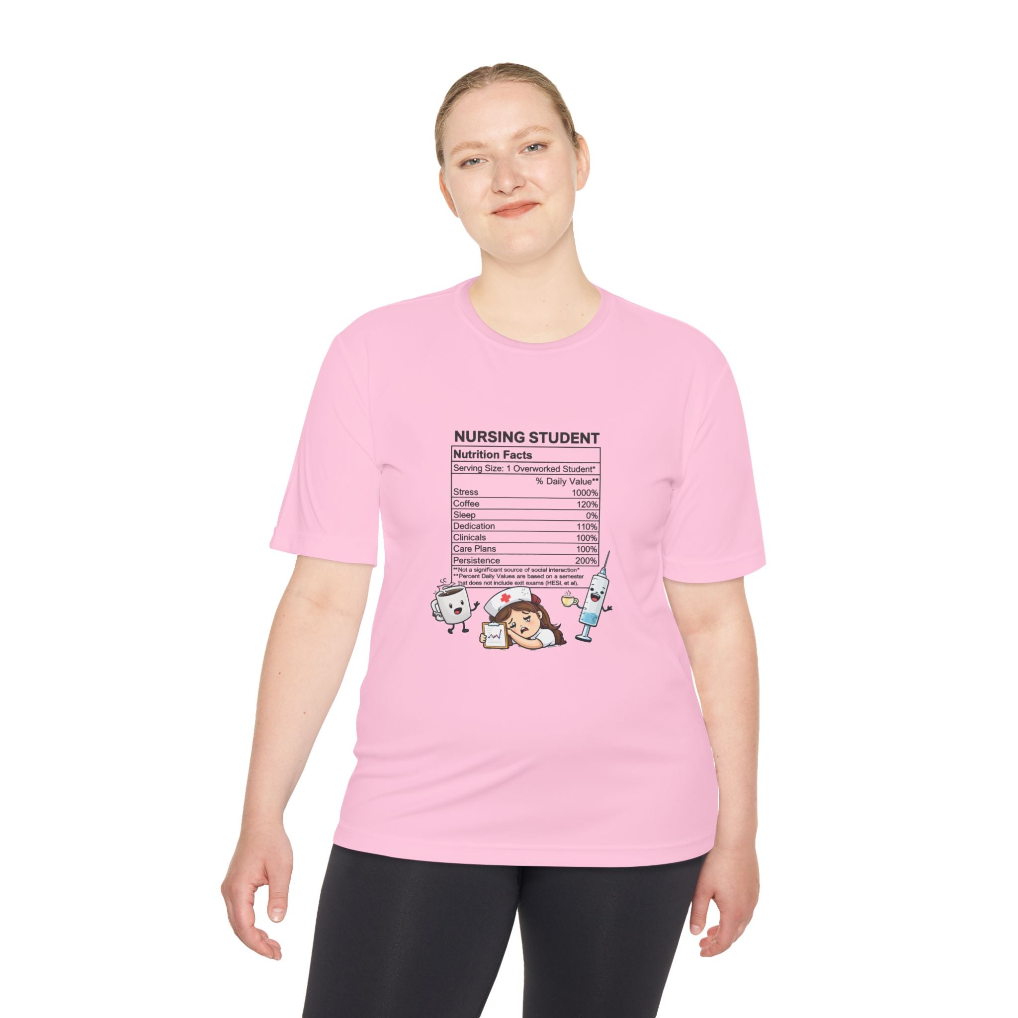 Nursing Student Nutrition Facts Tee — Funny Nursing School Gift