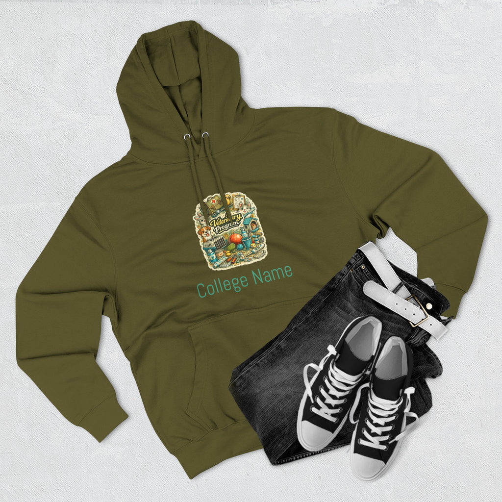 Veterinary Program Hoodie — Personalized College Name Fleece Pullover
