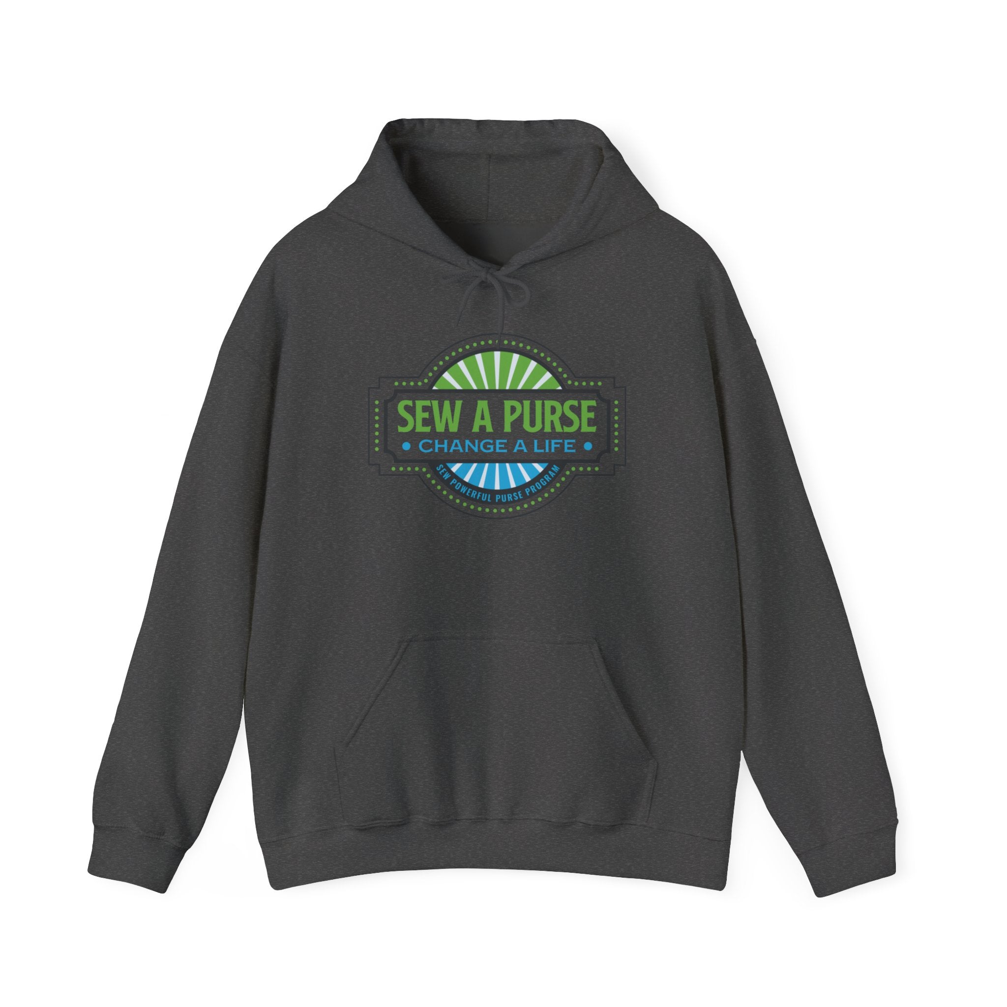 Sew A Purse 'Change a Life' Hoodie — Sewing Charity Logo Pullover
