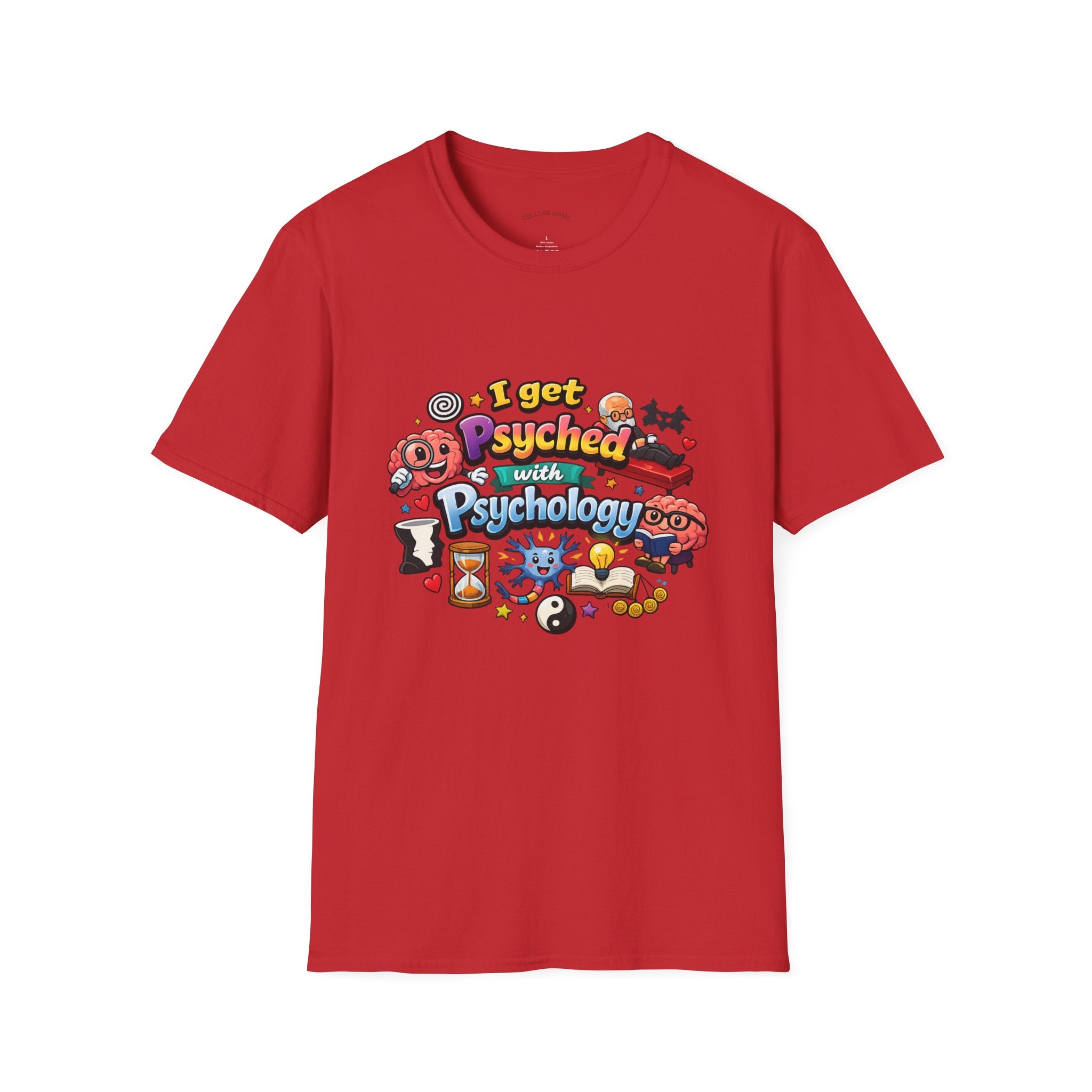 I Get Psyched About Psychology T-Shirt — Cute Psychology Major Tee