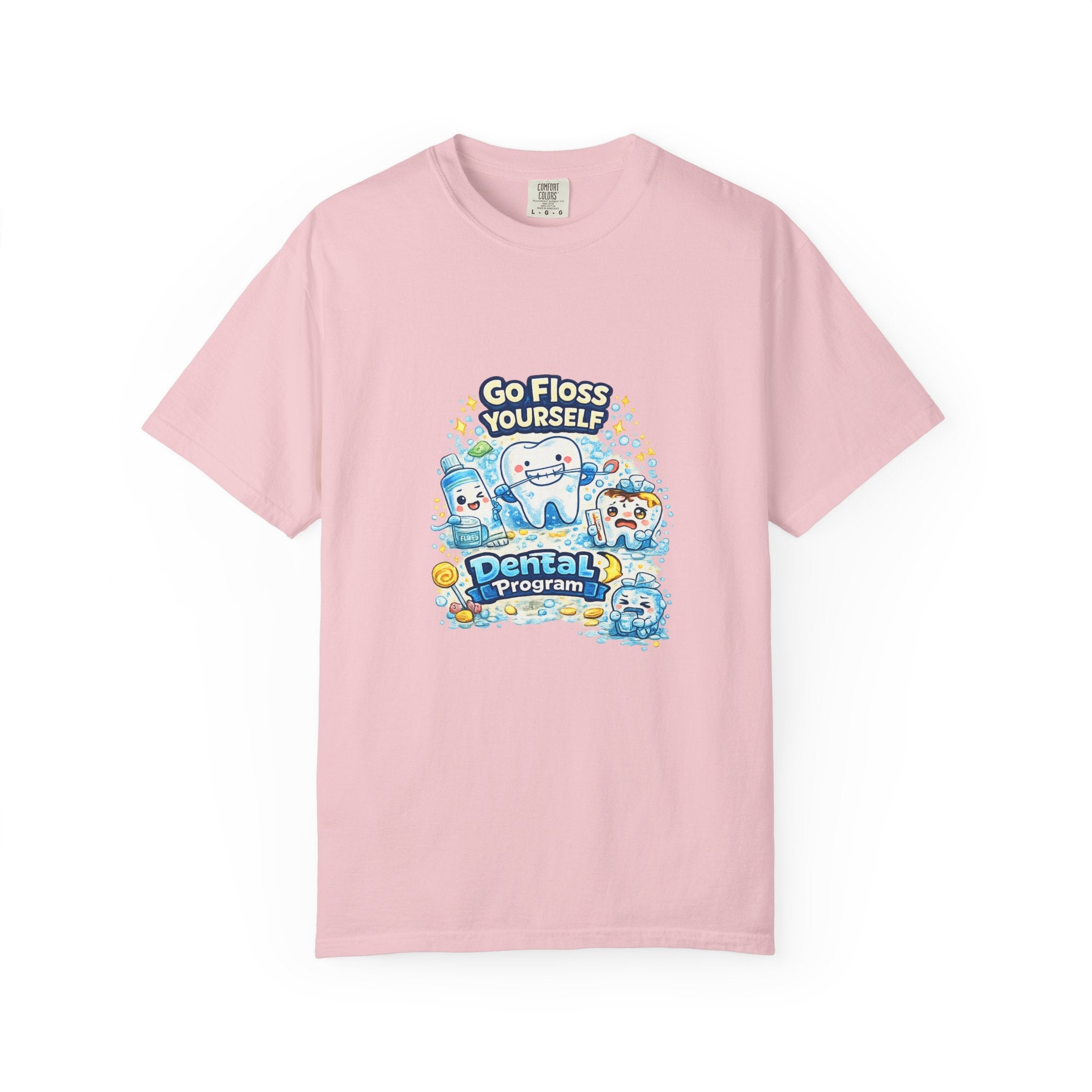 Go Floss Yourself Dental Program T-Shirt — Cute Tooth Cartoon Tee for Dental Students & Kids