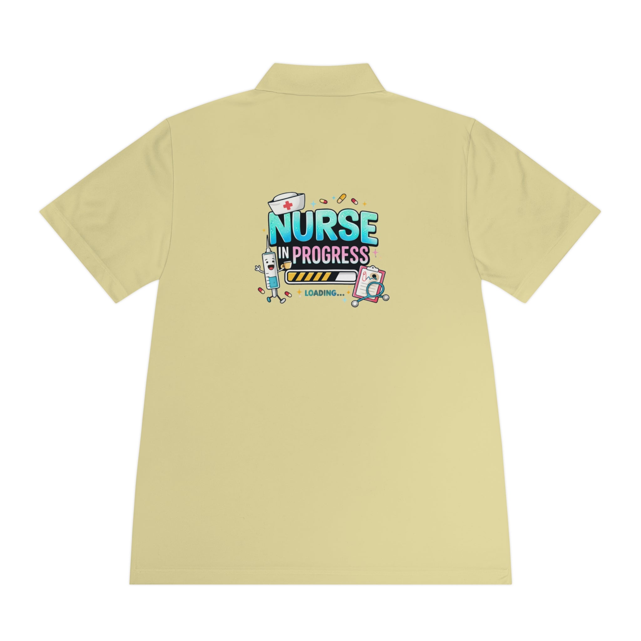 Nurse Progress Polo Shirt — Funny Medical Progress Bar Polo for Nurses