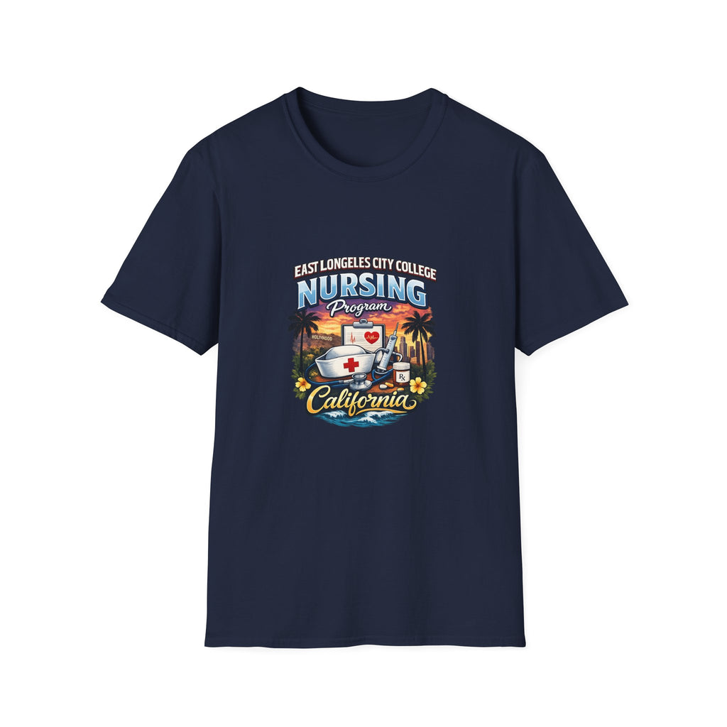 California Nursing Program T-Shirt — Retro Palm Tree Beach Nurse Design
