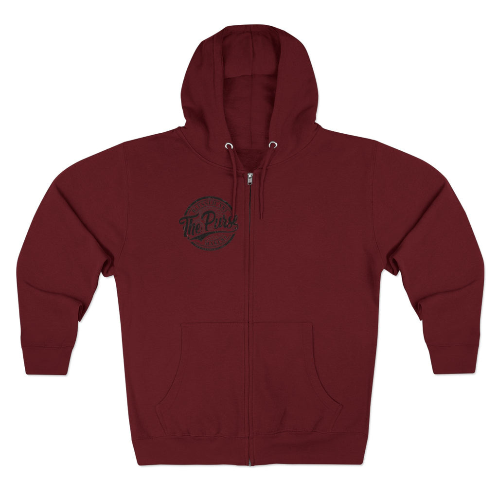 The Purse Zip Hoodie — Vintage Camping Logo Hooded Jacket