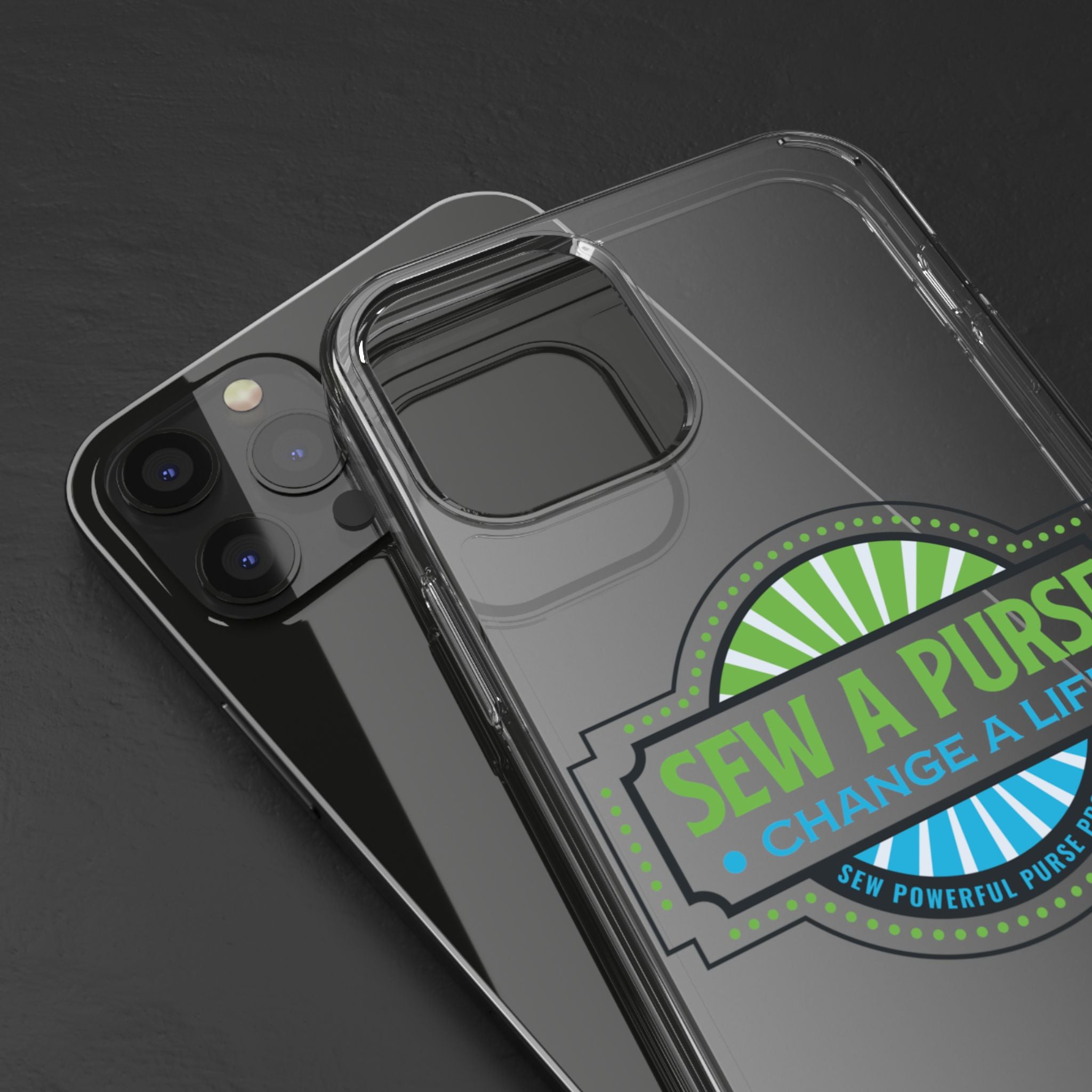 Clear Case — “Sew a Purse, Change a Life” Charity Phone Case