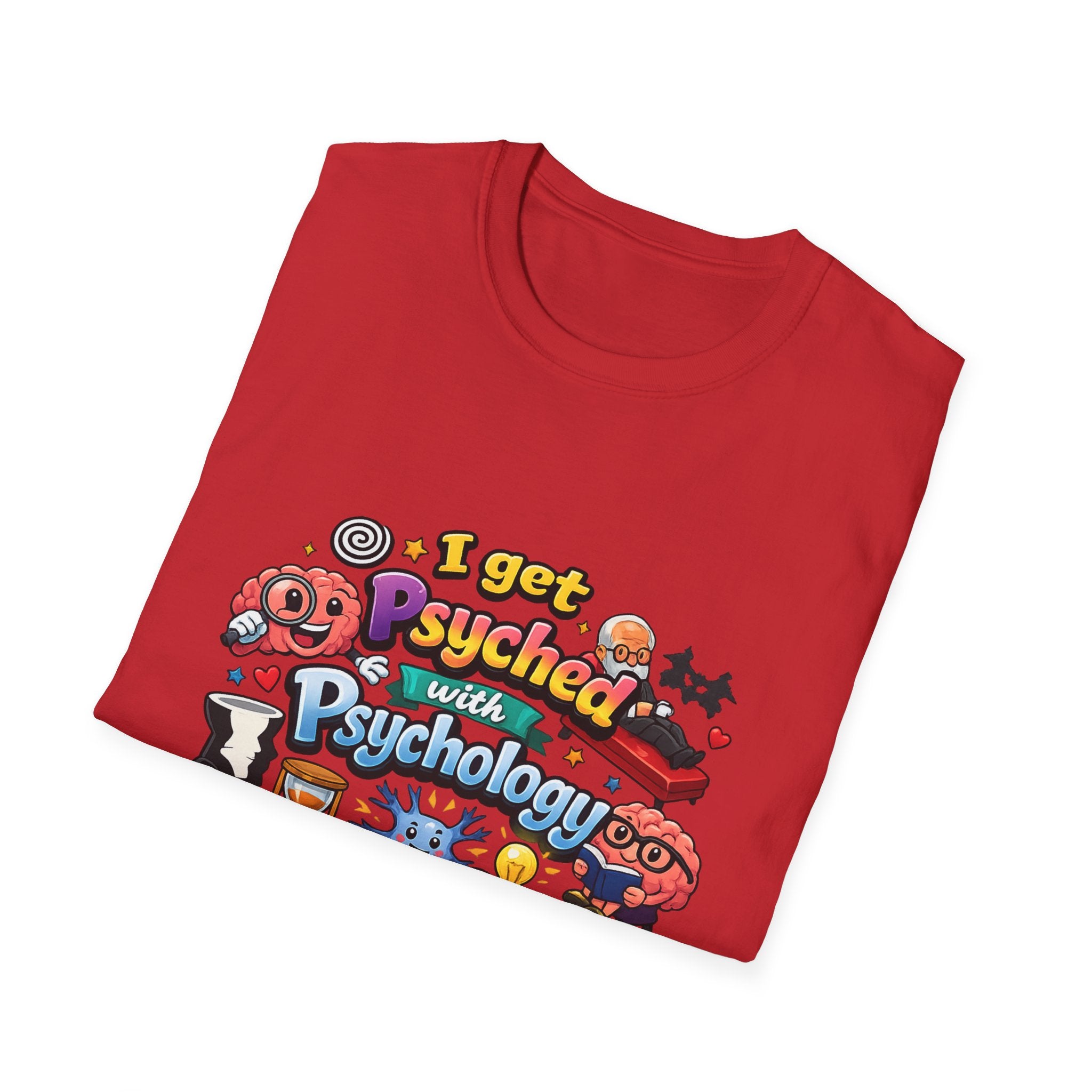 I Get Psyched About Psychology T-Shirt — Cute Psychology Major Tee