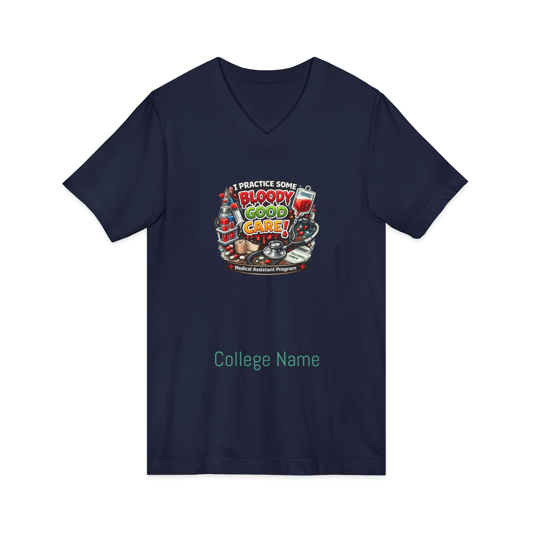 Medical Assistant Bloody Good Care Paramedic V-Neck Tee