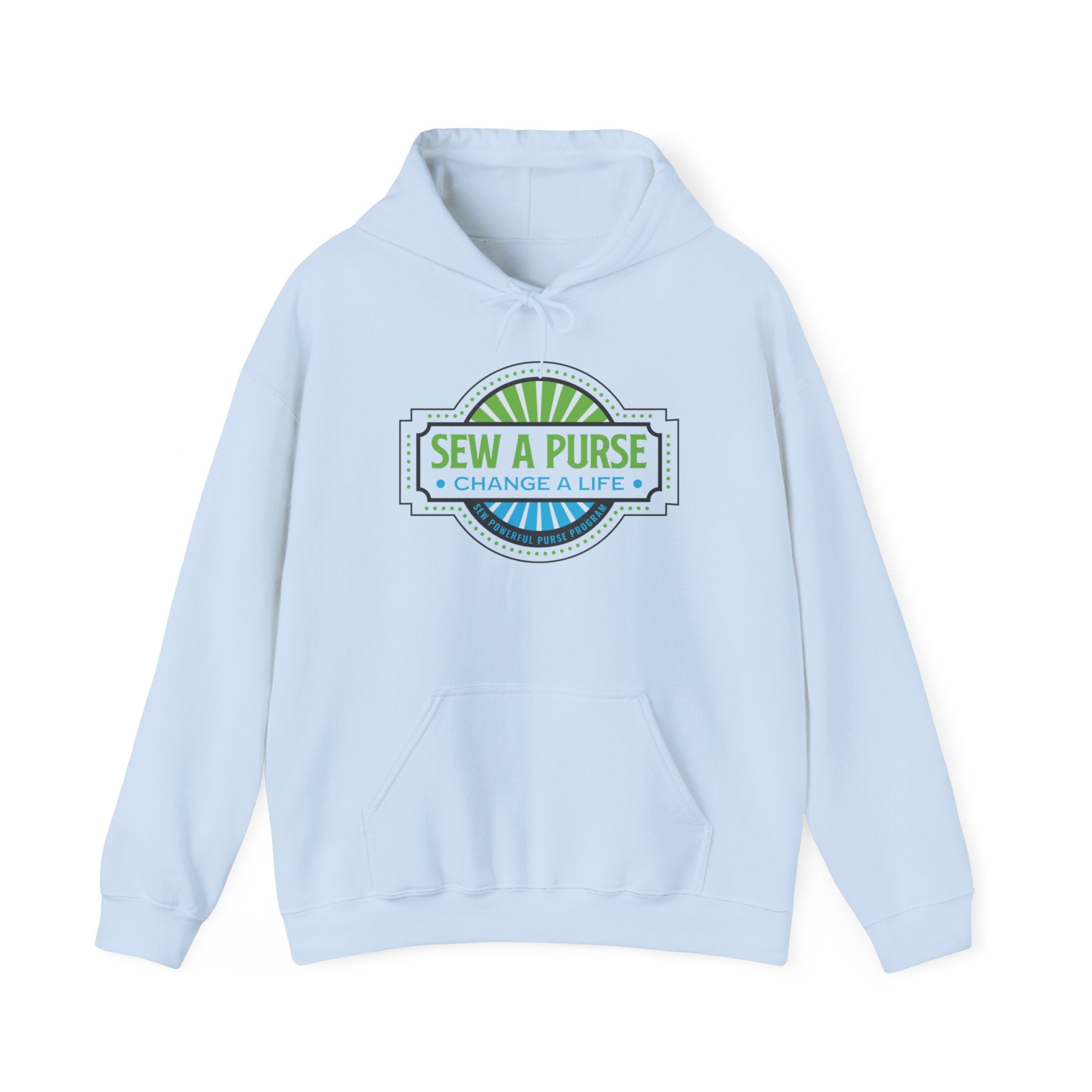 Sew A Purse 'Change a Life' Hoodie — Sewing Charity Logo Pullover