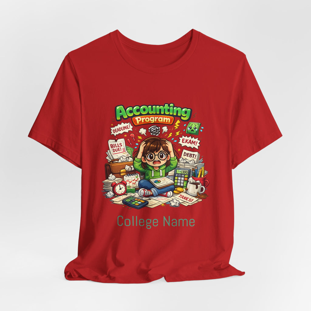 Accounting Program Student Tee — Cute Study Cartoon College Shirt