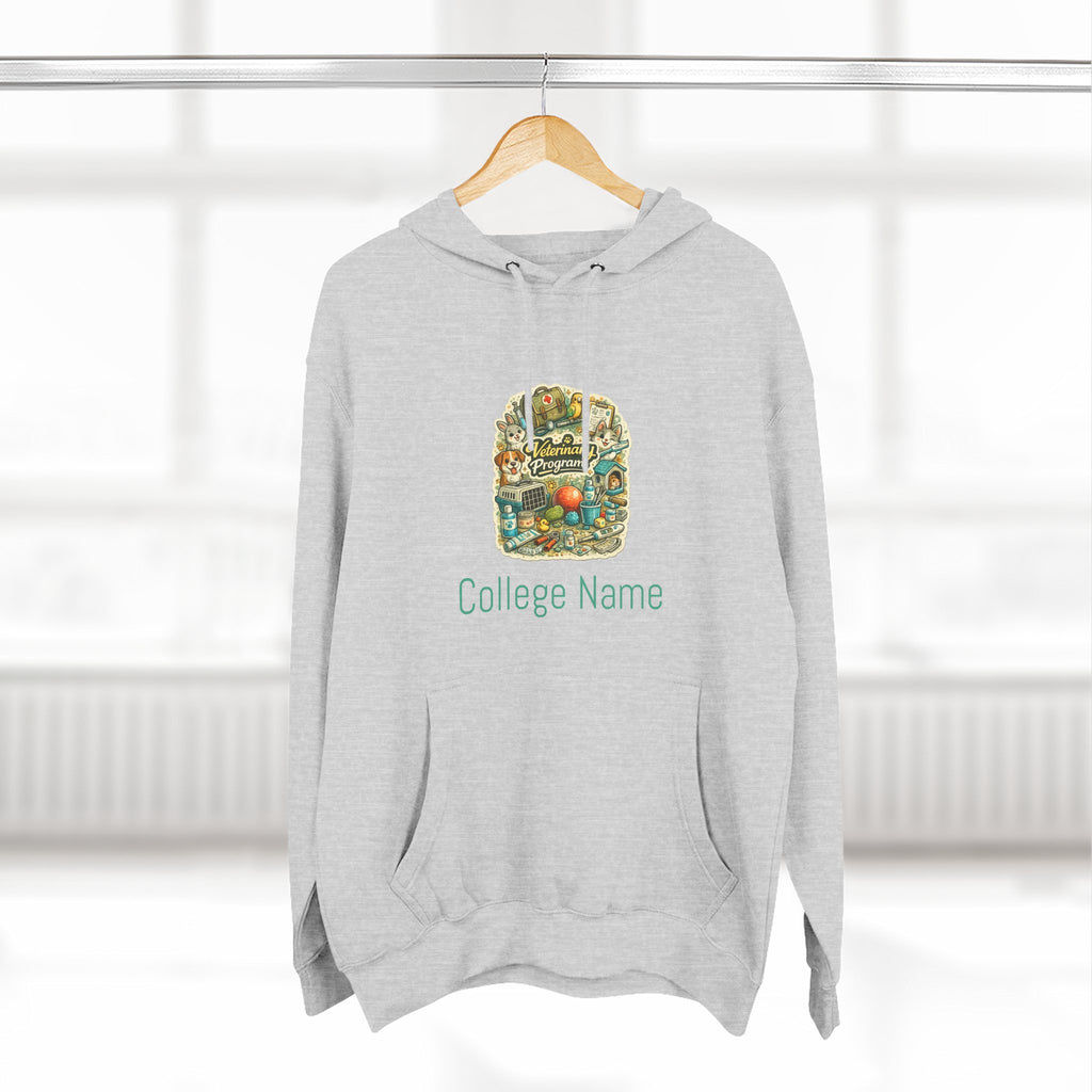 Veterinary Program Hoodie — Personalized College Name Fleece Pullover