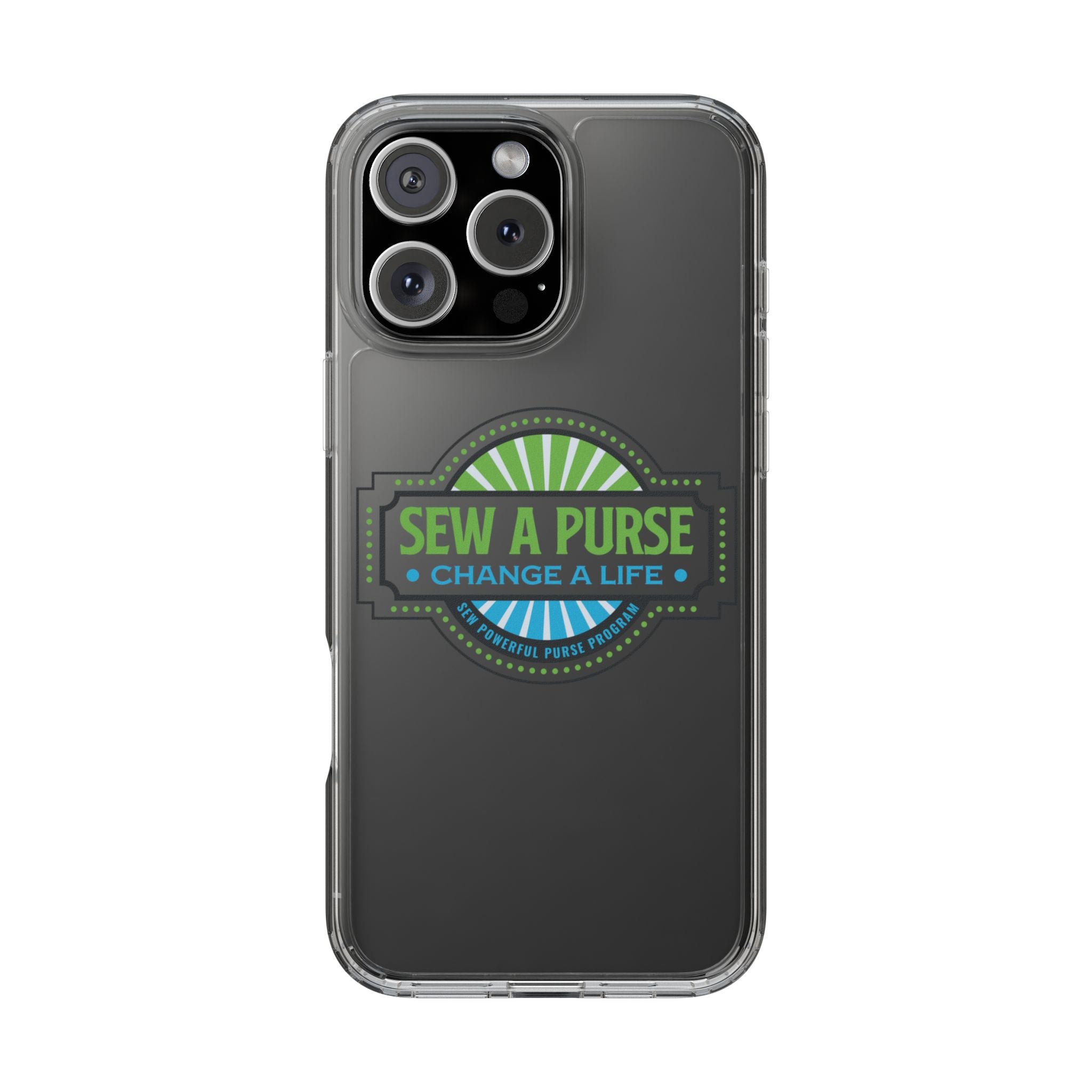 Clear Case — “Sew a Purse, Change a Life” Charity Phone Case