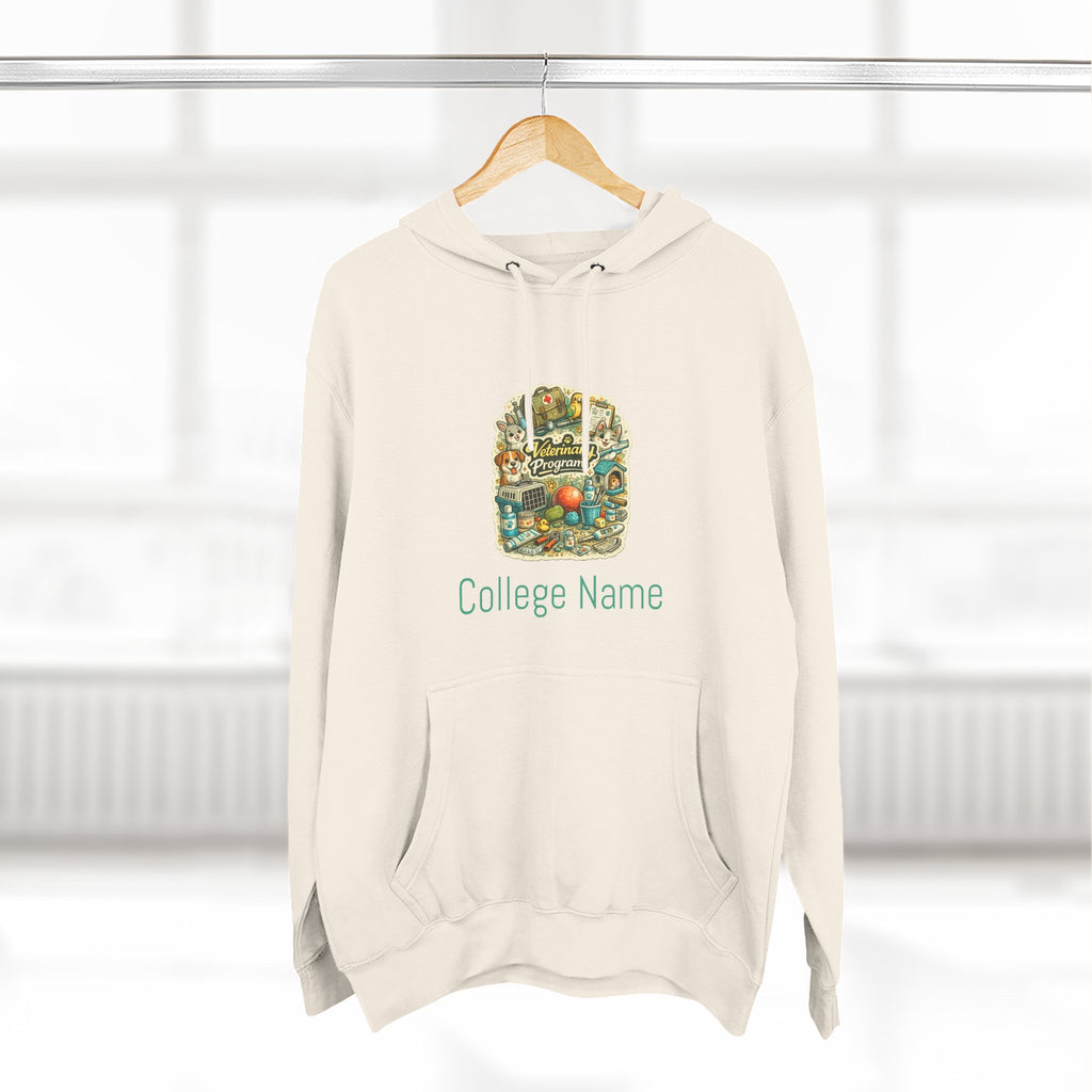 Veterinary Program Hoodie — Personalized College Name Fleece Pullover