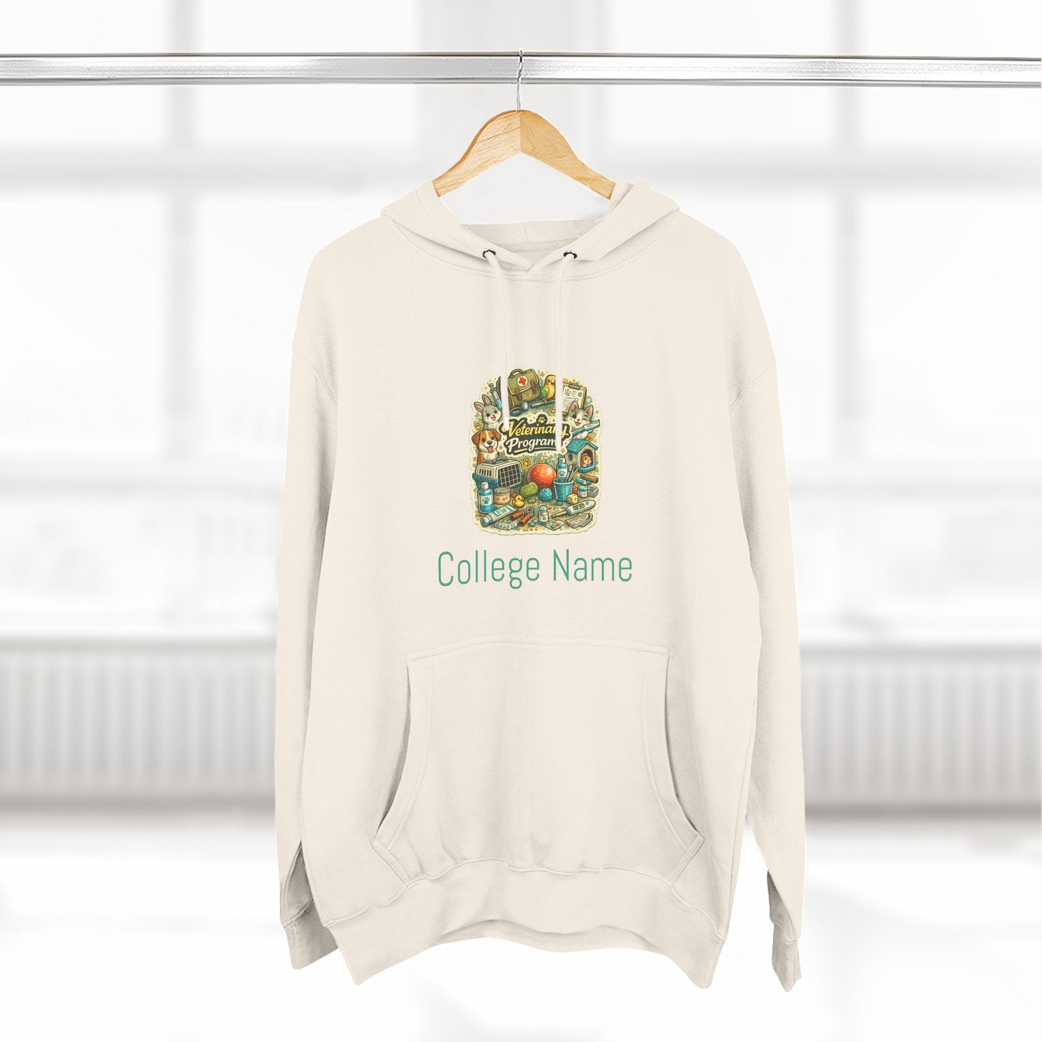 Veterinary Program Hoodie — Personalized College Name Fleece Pullover