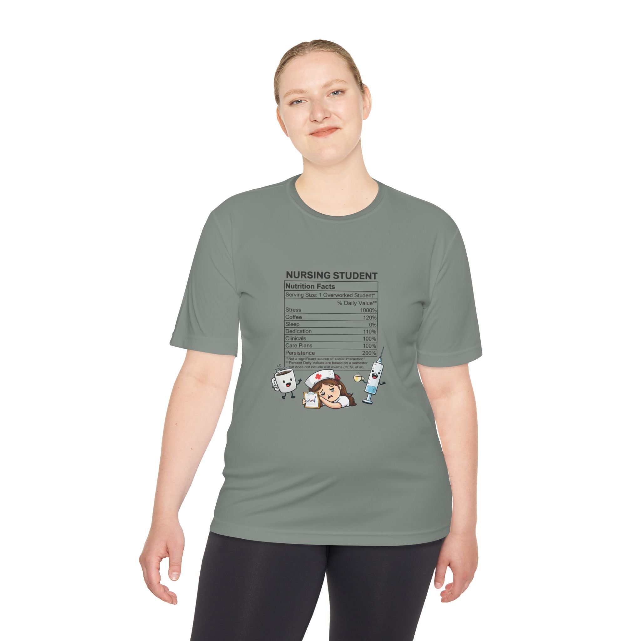 Nursing Student Nutrition Facts Tee — Funny Nursing School Gift