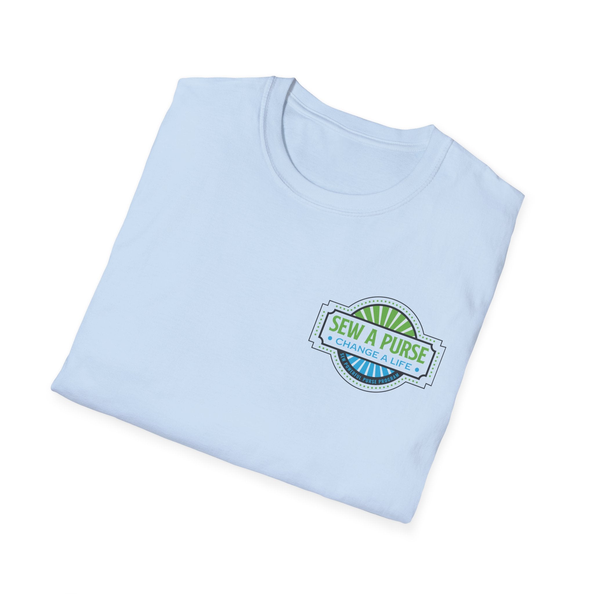 Sew A Purse — Change A Life T-Shirt - Front and Back