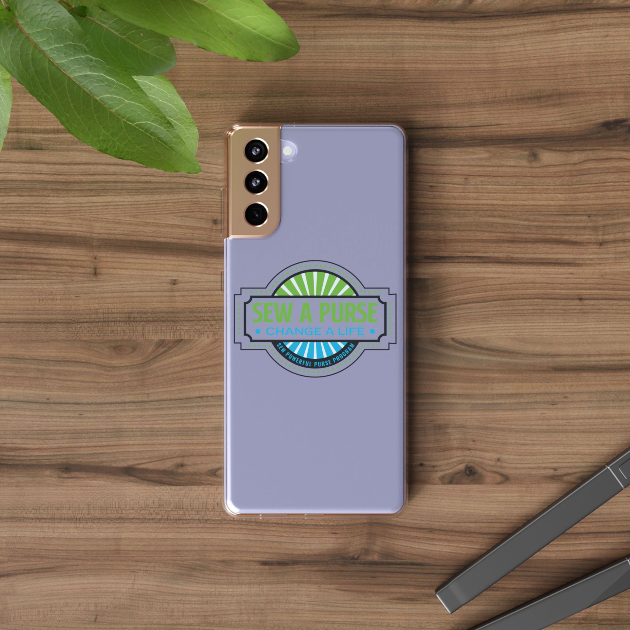 Clear Case — “Sew a Purse, Change a Life” Charity Phone Case